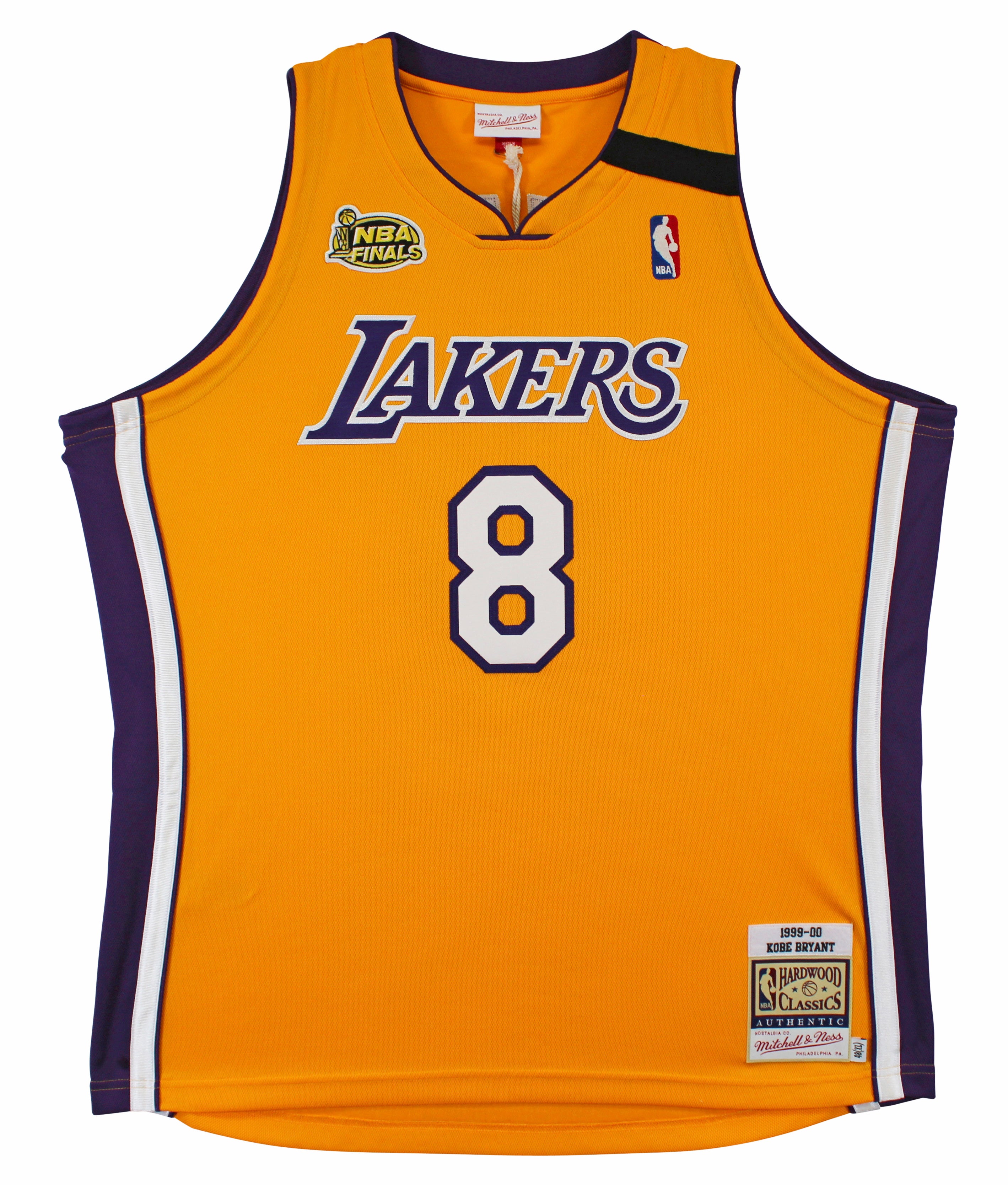 Lakers Kobe Bryant Signed Yellow M&N 1999-2000 HWC Authentic Jersey PSA #B11500