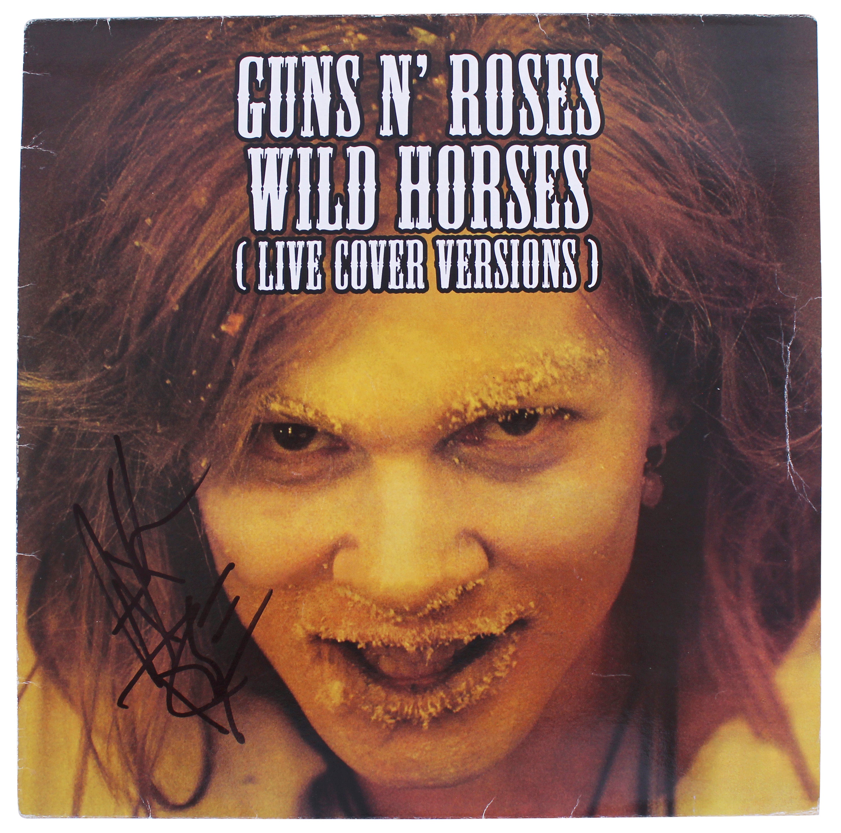 Axl Rose Guns N' Roses Authentic Signed Wild Horses Album Cover BAS #AB77710