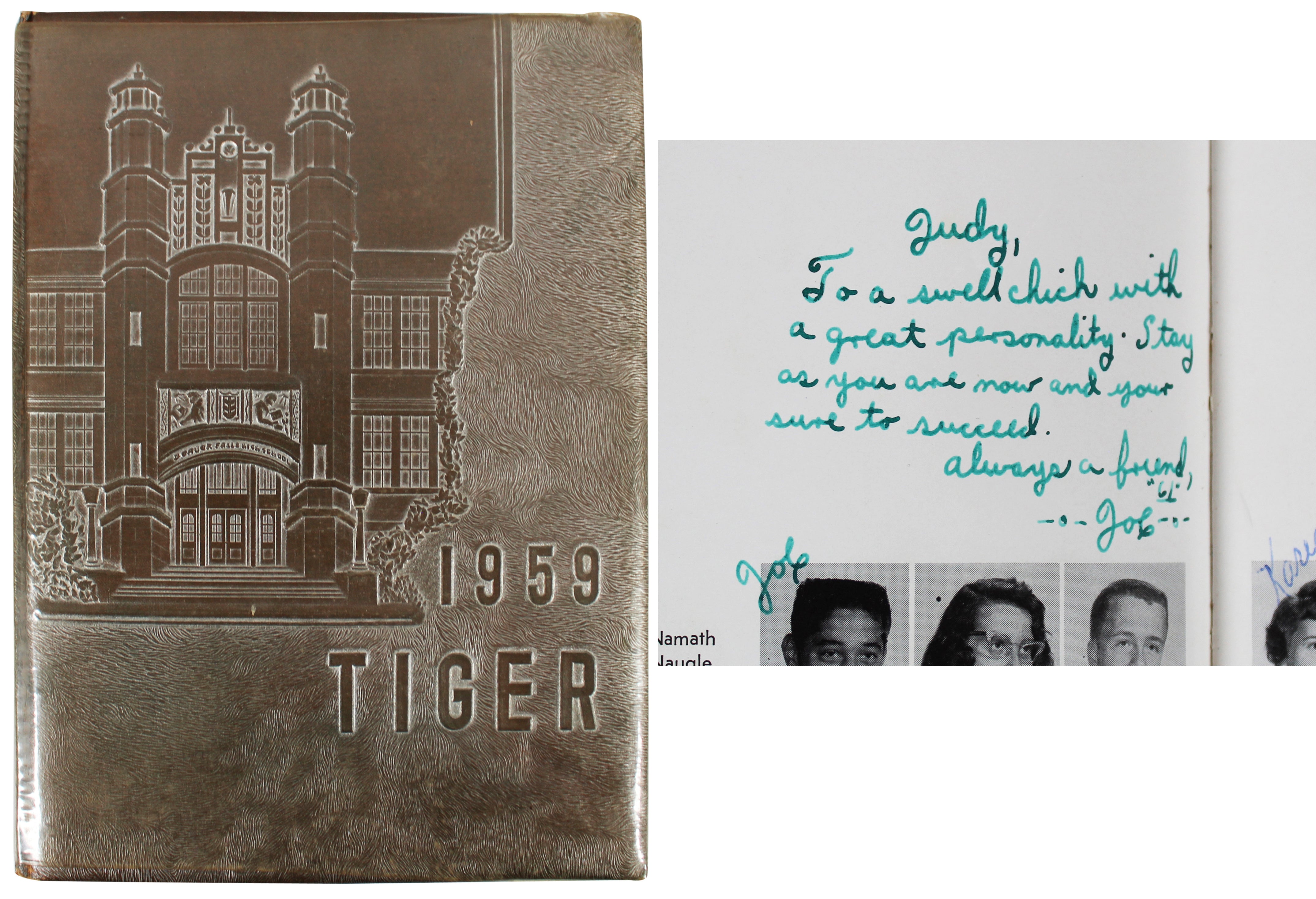 Jets Joe Namath Signed 1959 Beaver Falls High School Year Book PSA/DNA #Z05331