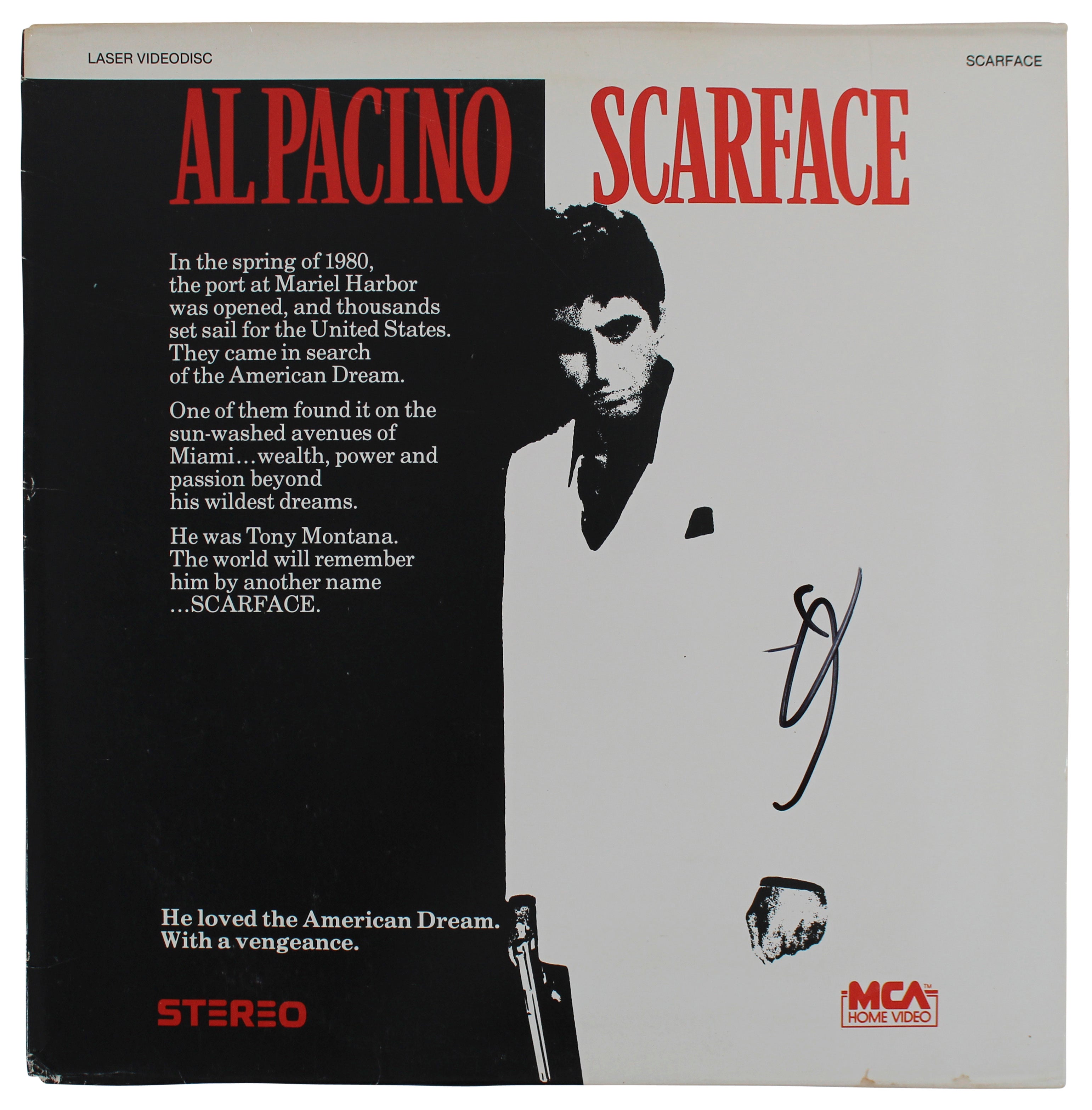 Al Pacino Authentic Signed Scarface Laserdisc Cover Autographed BAS #BF88131