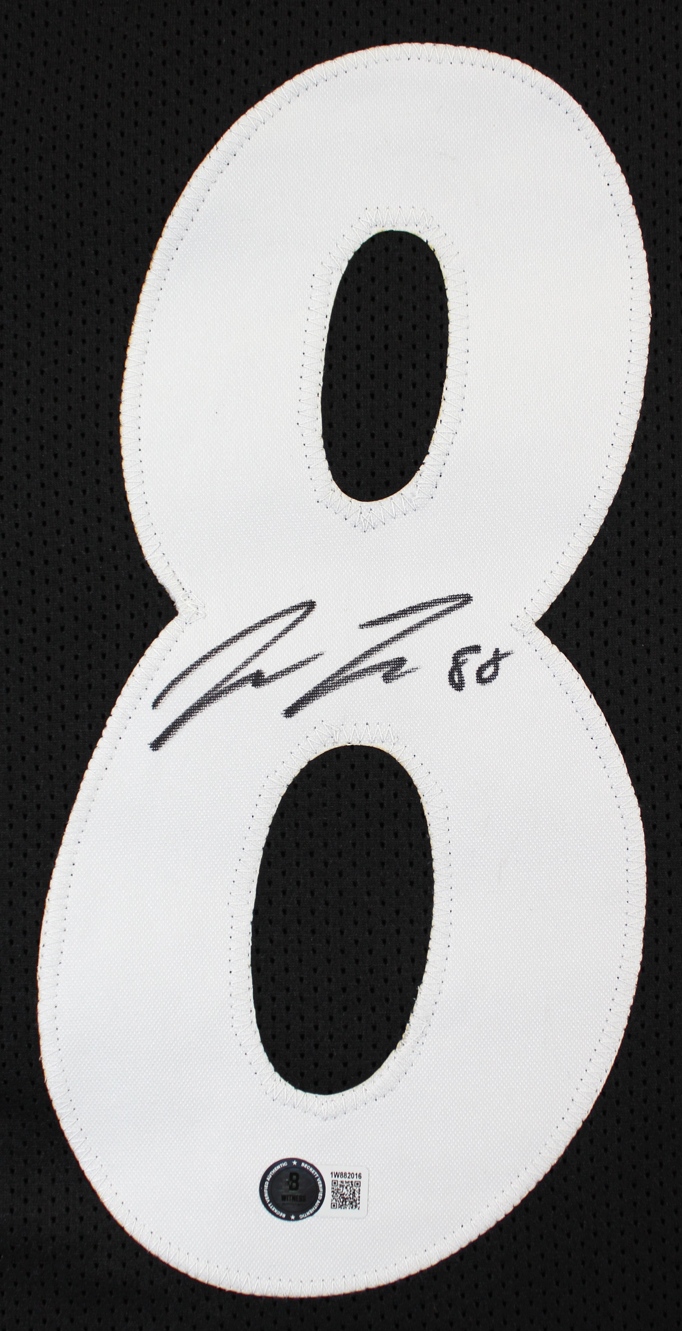 ** HOLIDAY DOORBUSTER ** Pat Freiermuth Authentic Signed Black Pro Style Jersey Autographed BAS Witnessed