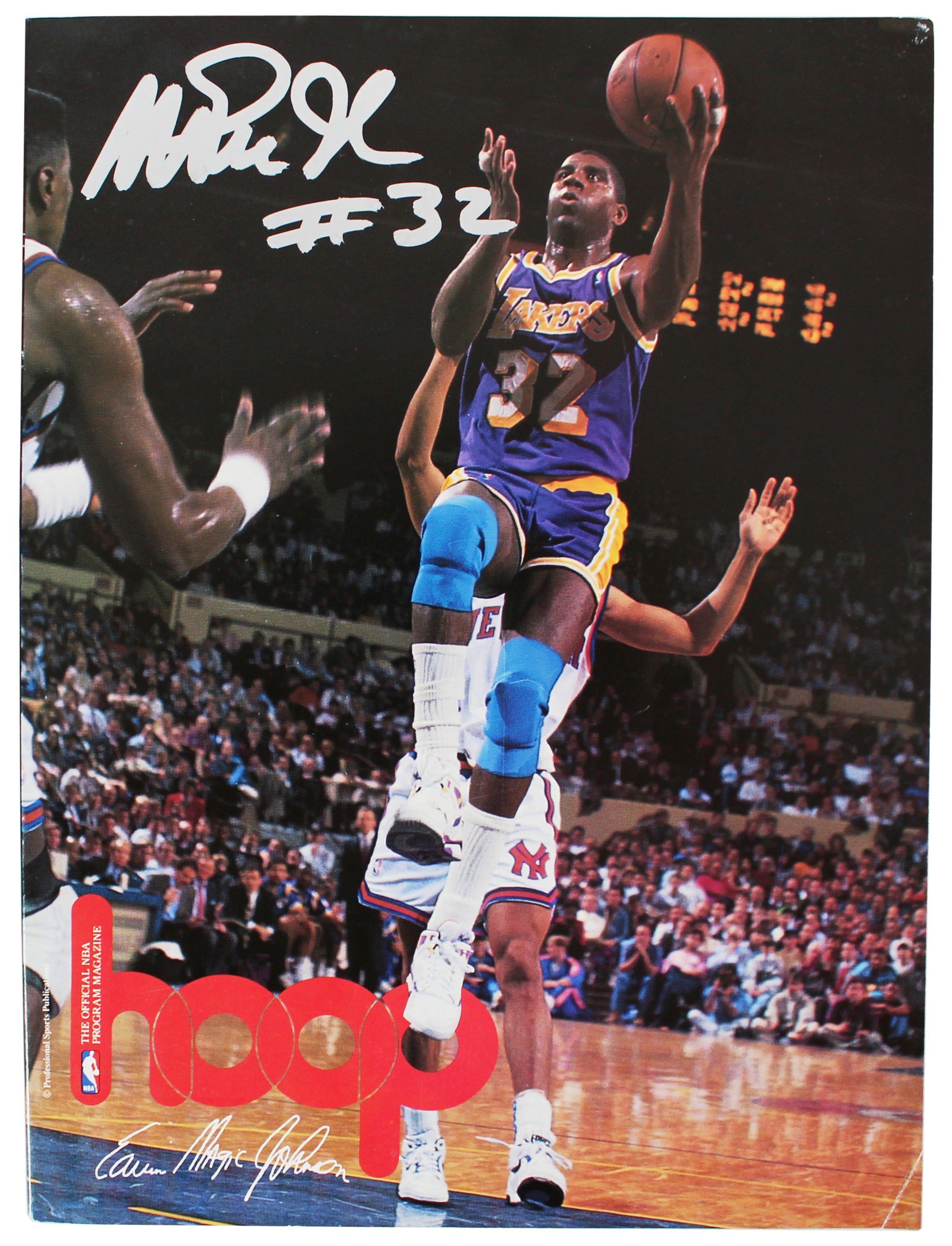 Lakers Magic Johnson Signed 1992 Jersey Retirement Game Program BAS Wit #WY99787