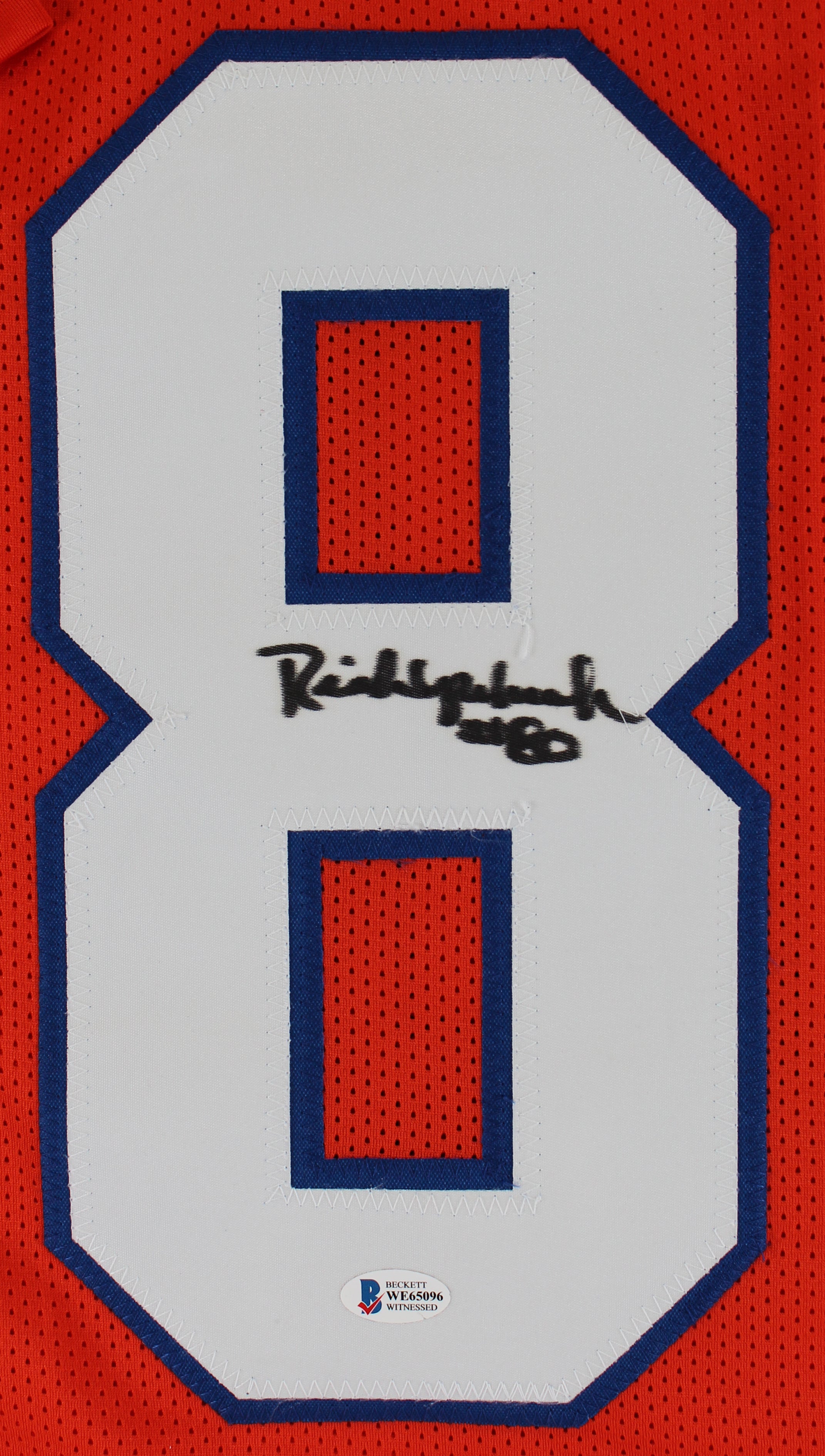 Rick Upchurch Authentic Signed Orange Pro Style Jersey Autographed BAS Witnessed