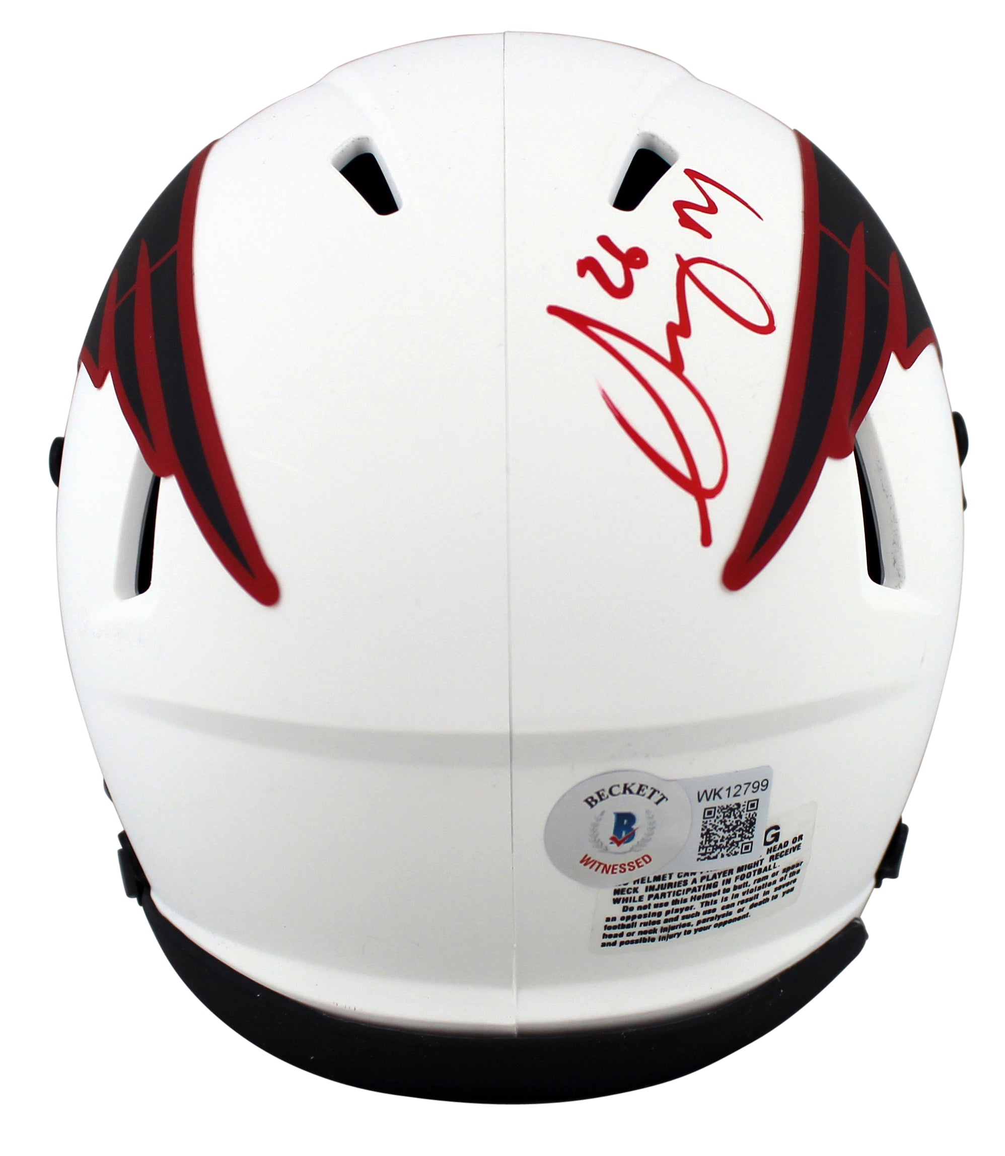Patriots Sony Michel Authentic Signed Lunar Speed Mini Helmet BAS Witnessed
