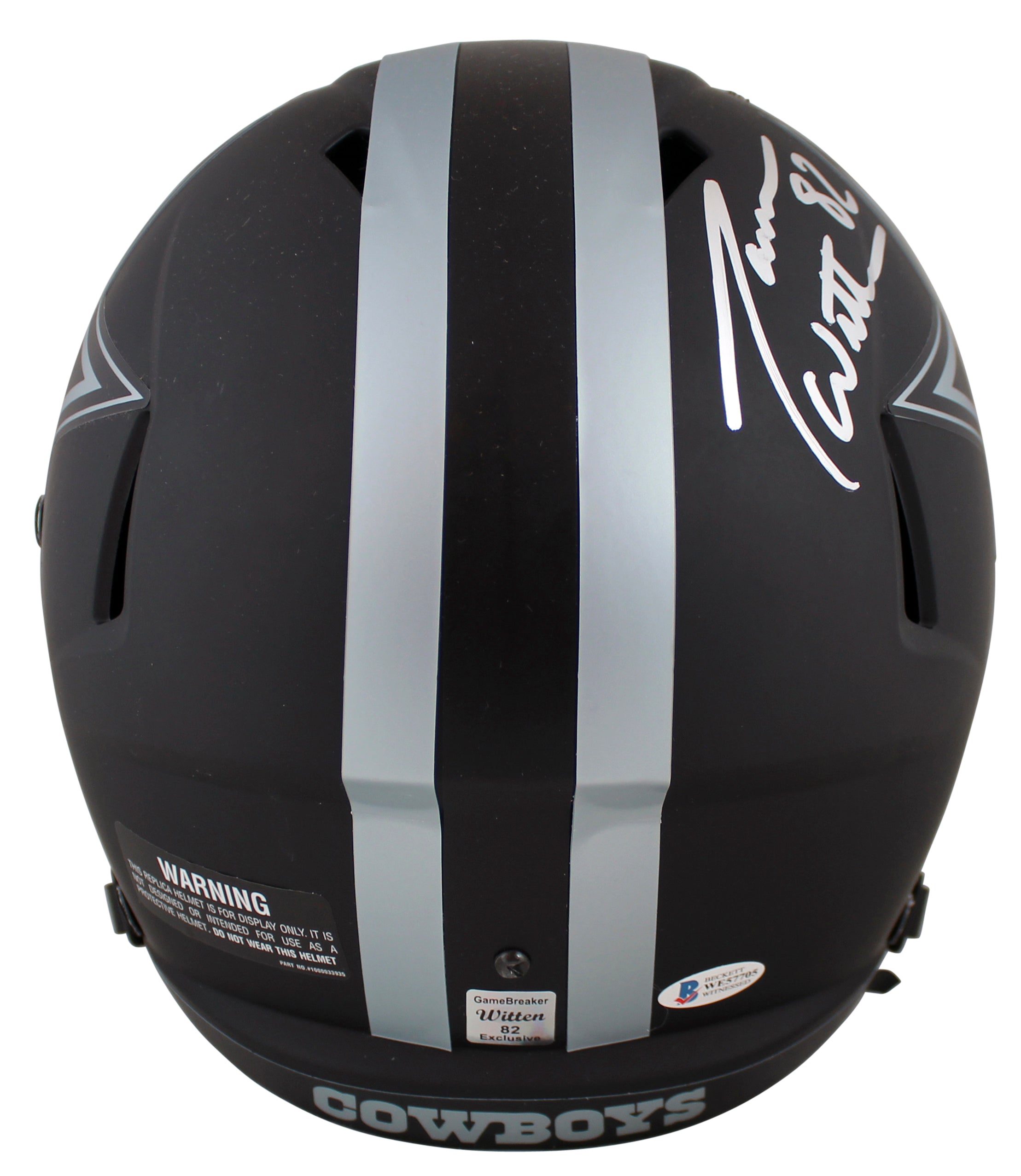 Cowboys Tony Romo & Jason Witten Signed Eclipse Full Size Speed Rep Helmet BAS