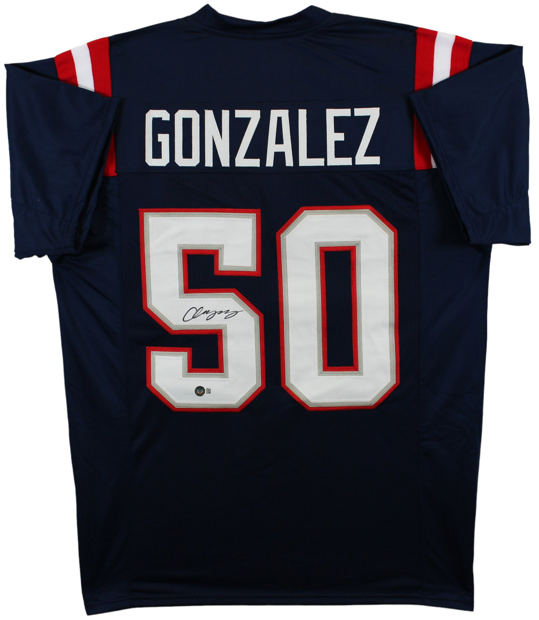 Christian Gonzalez Authentic Signed Navy Blue Pro Style Jersey BAS Witnessed