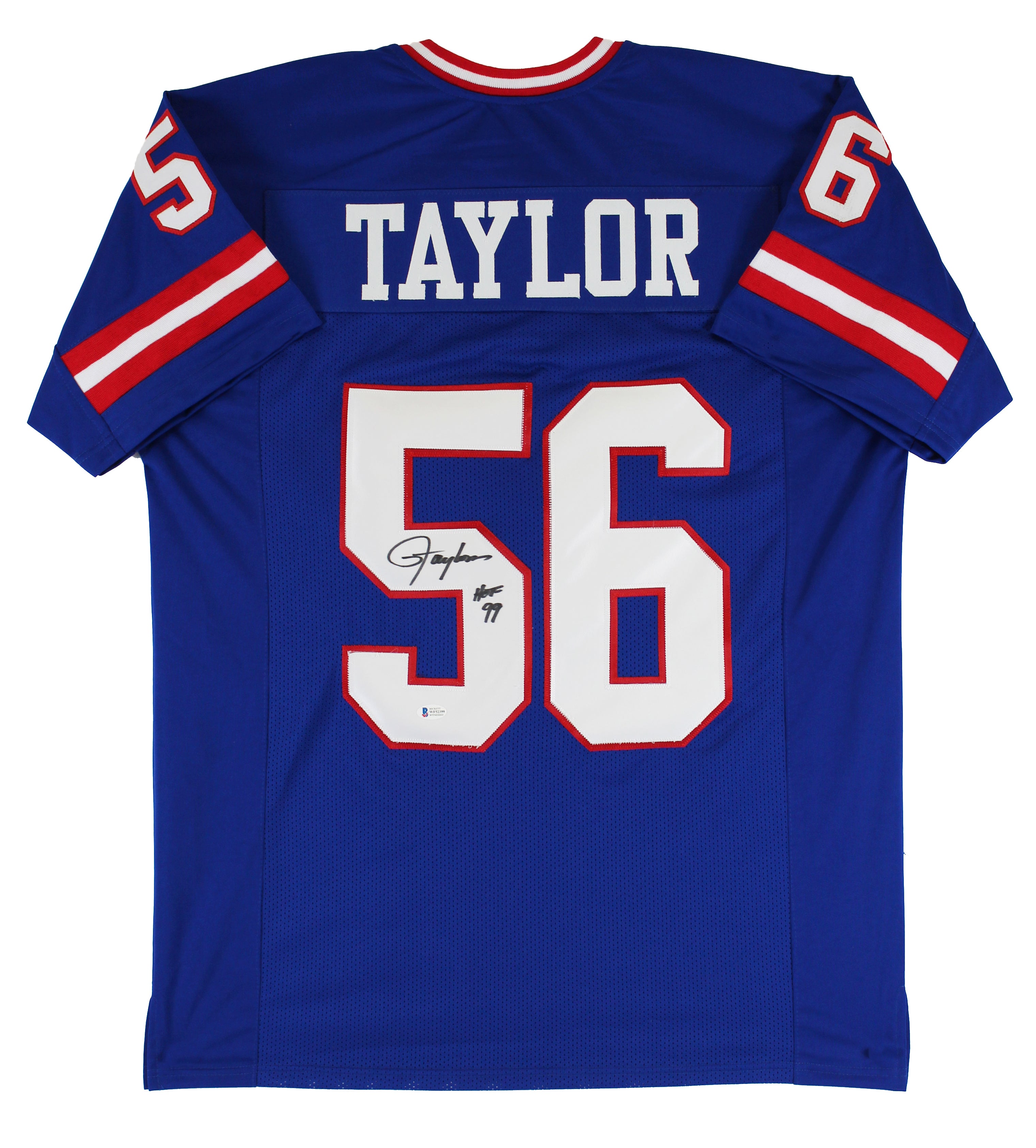 Lawrence Taylor "HOF 99" Authentic Signed Blue Pro Style Jersey BAS Witnessed
