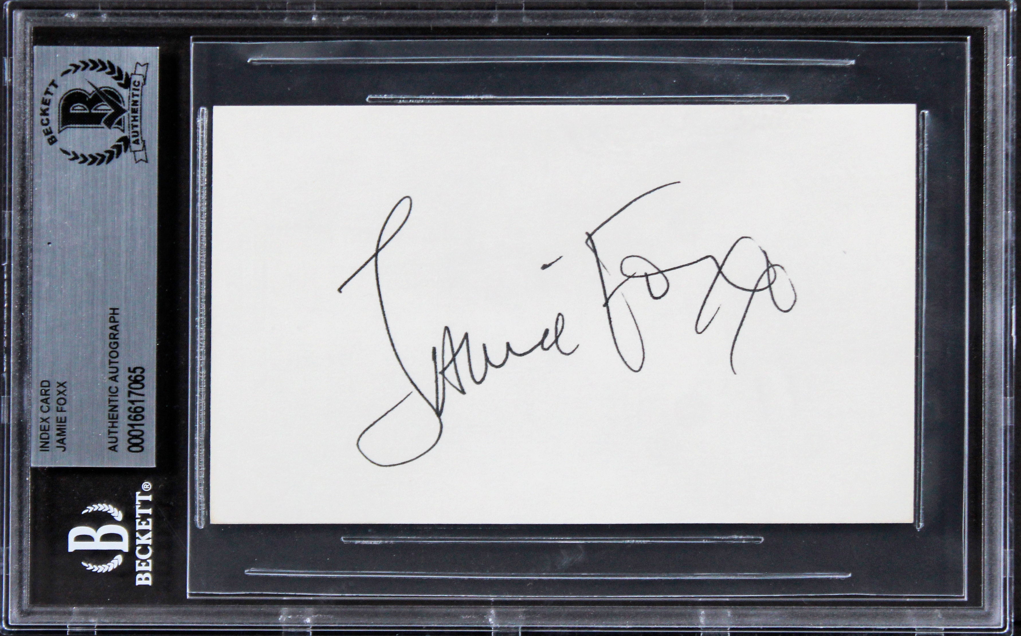 Jamie Foxx Ray Authentic Signed 3x5 Index Card Autographed BAS Slabbed 2