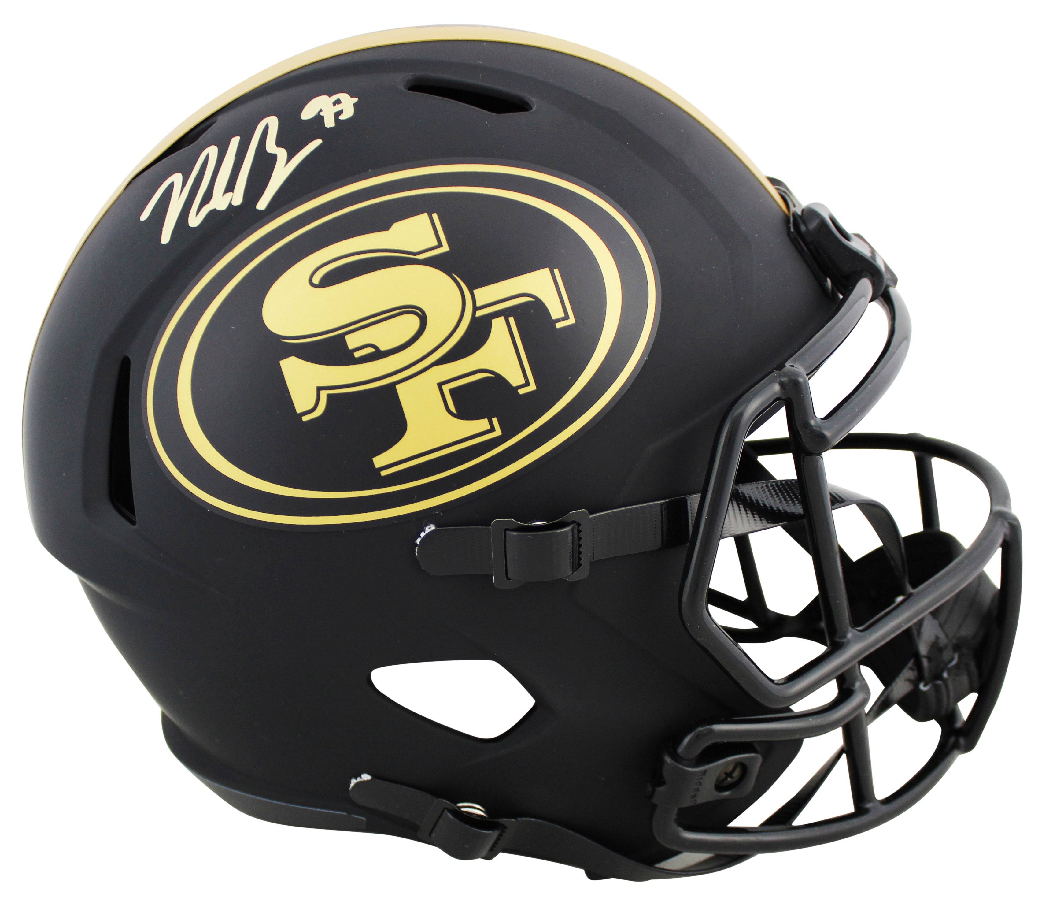 49ers Nick Bosa Authentic Signed Eclipse Full Size Speed Rep Helmet BAS Witness