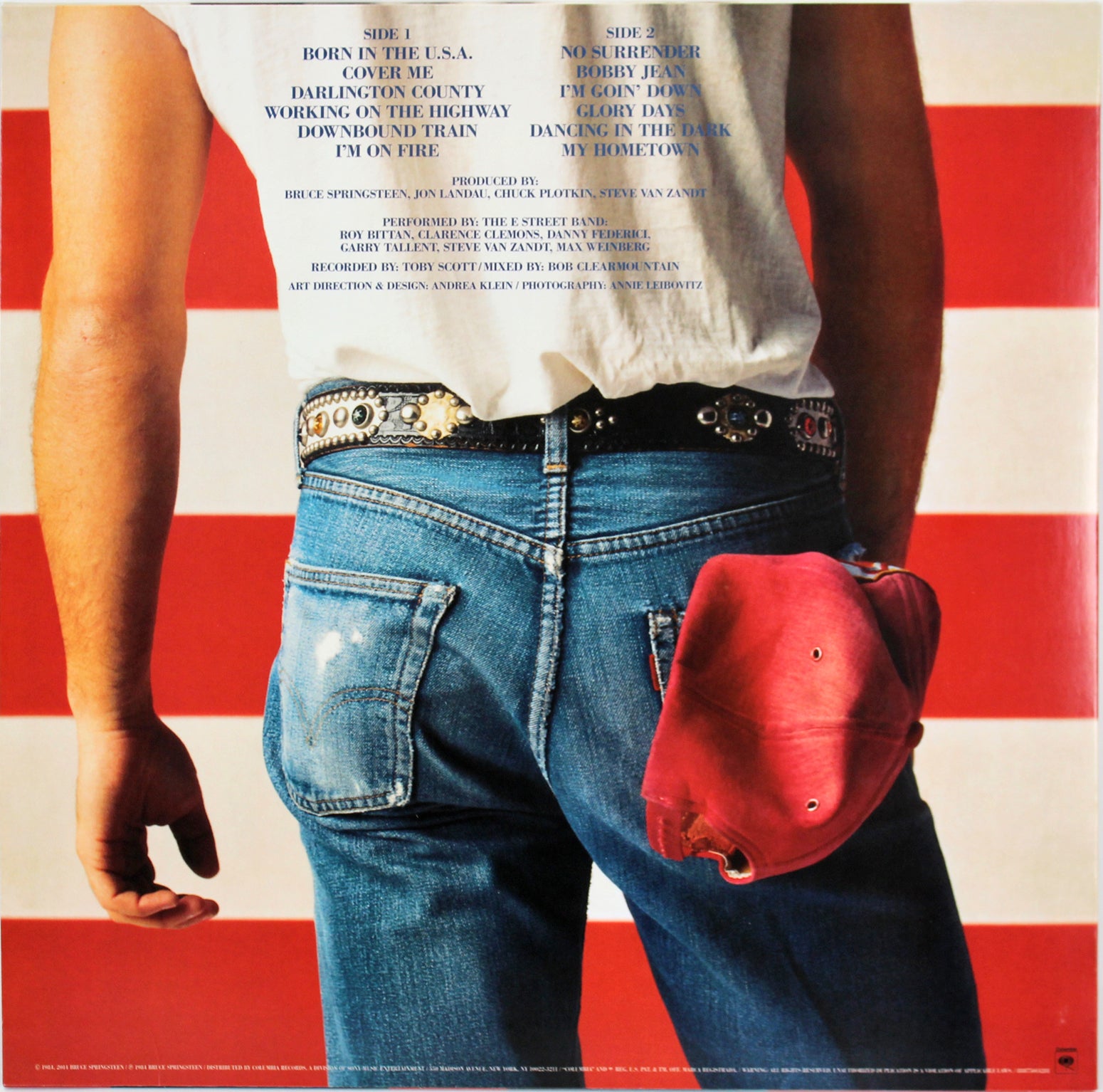 Bruce Springsteen Authentic Signed Born In The USA Album Cover W/ Vinyl JSA