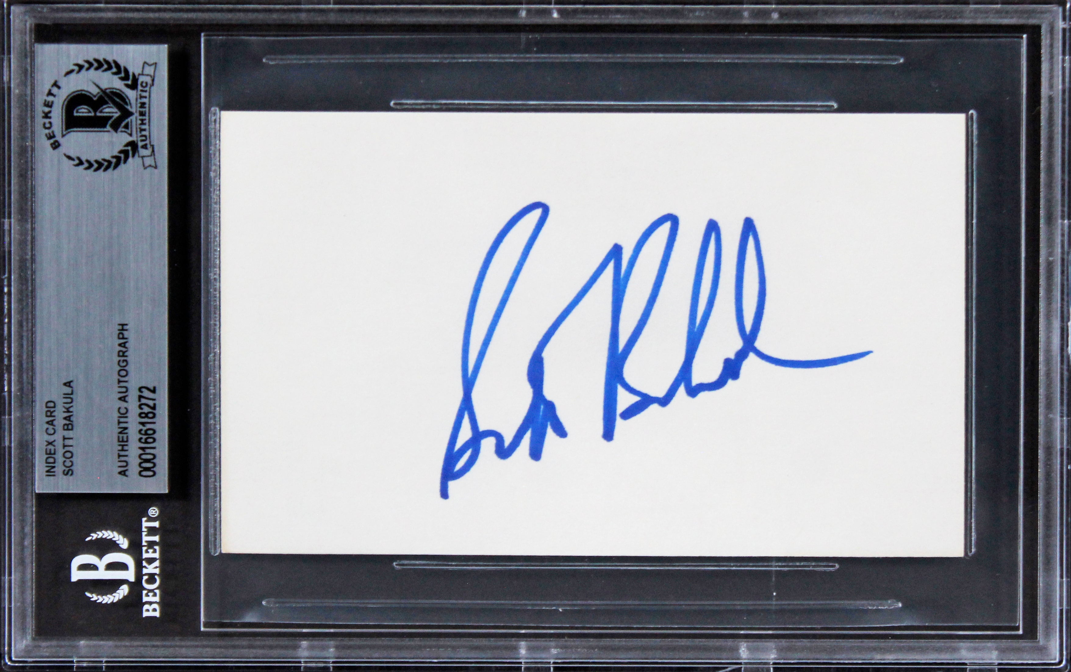 Scott Bakula Star Trek Enterprise Authentic Signed 3x5 Index Card BAS Slabbed 3