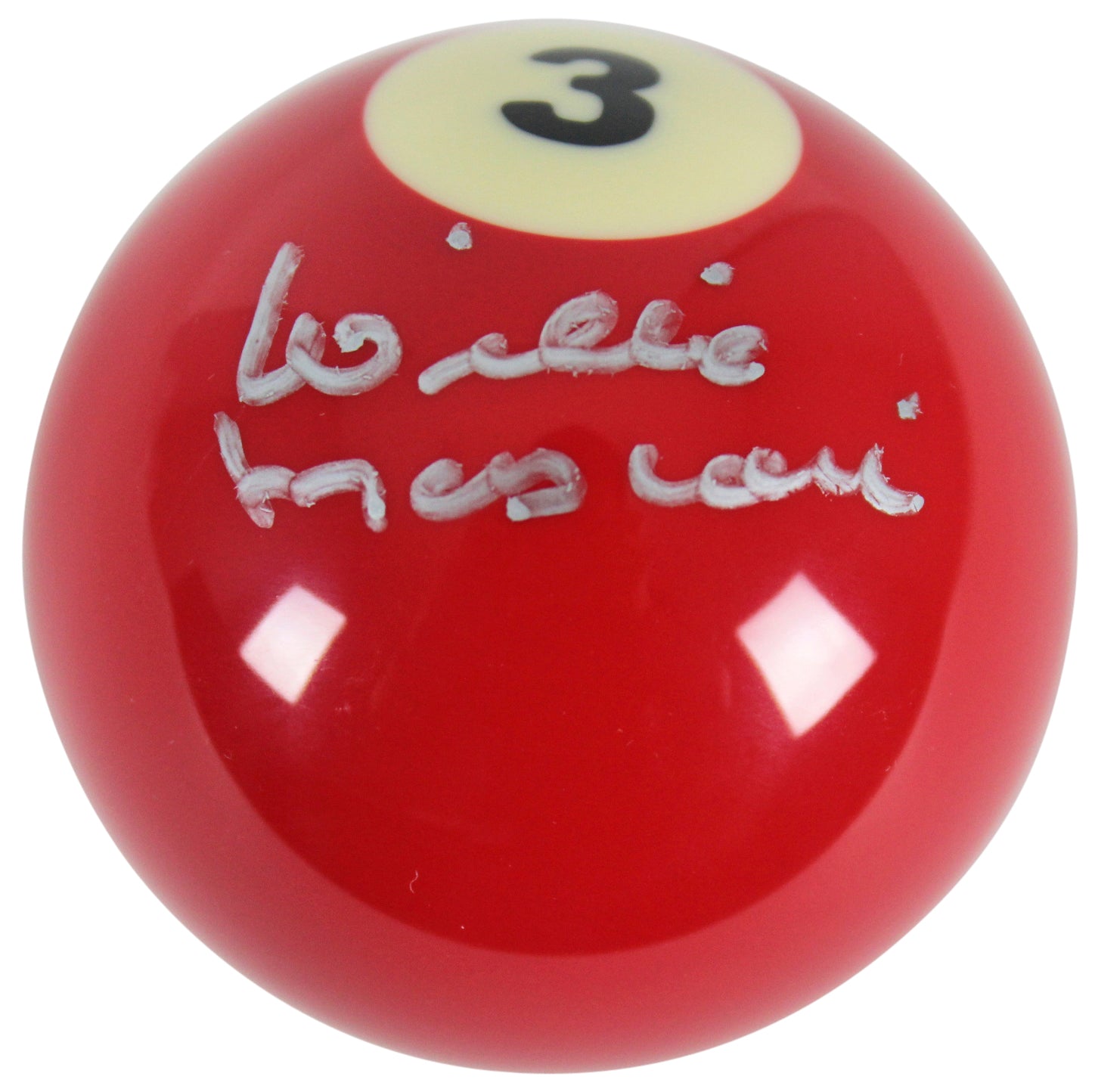 Willie Mosconi Authentic Signed #3 Billiards Pool Ball Autographed PSA #Y43980