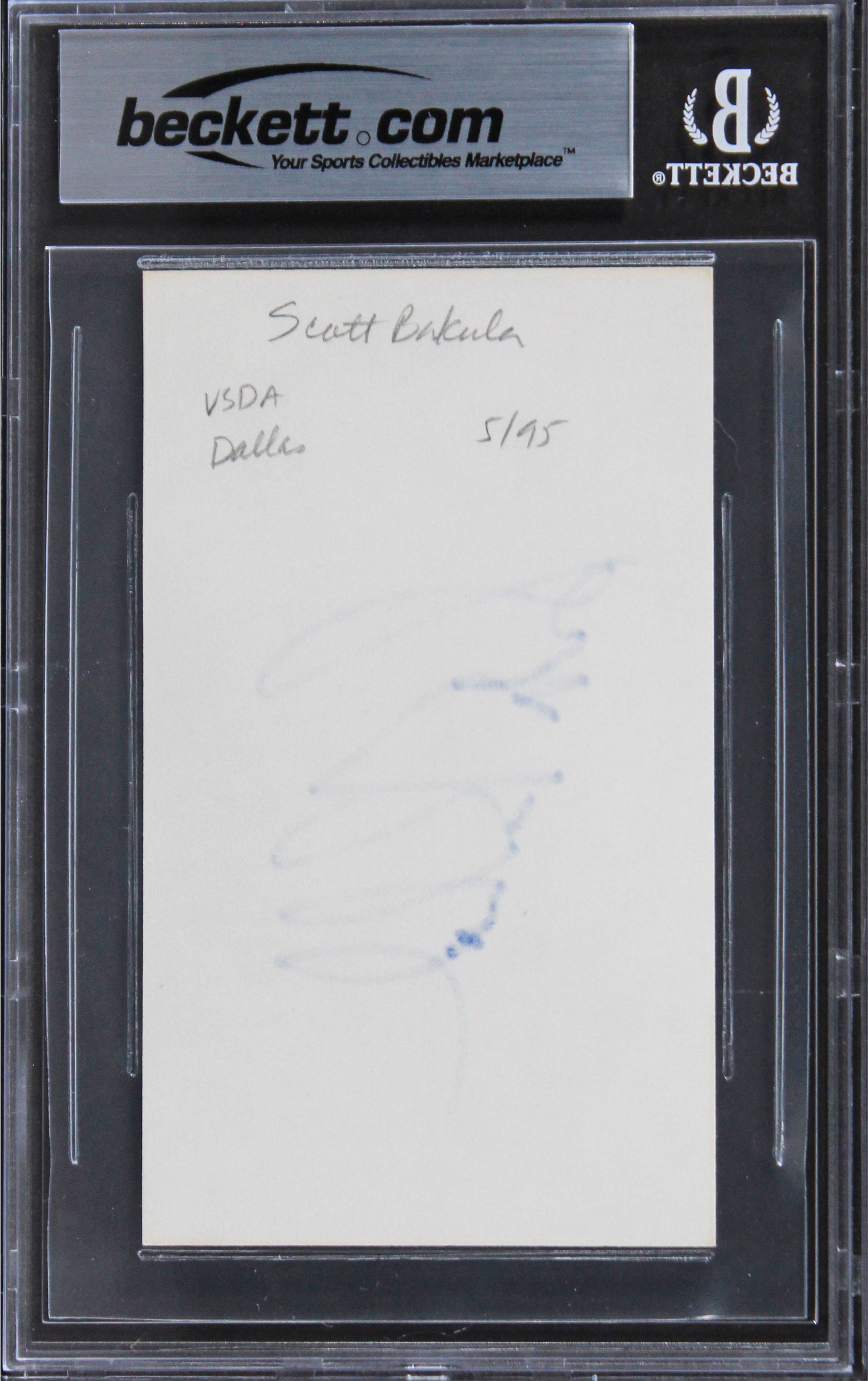 Scott Bakula Star Trek Enterprise Authentic Signed 3x5 Index Card BAS Slabbed 3
