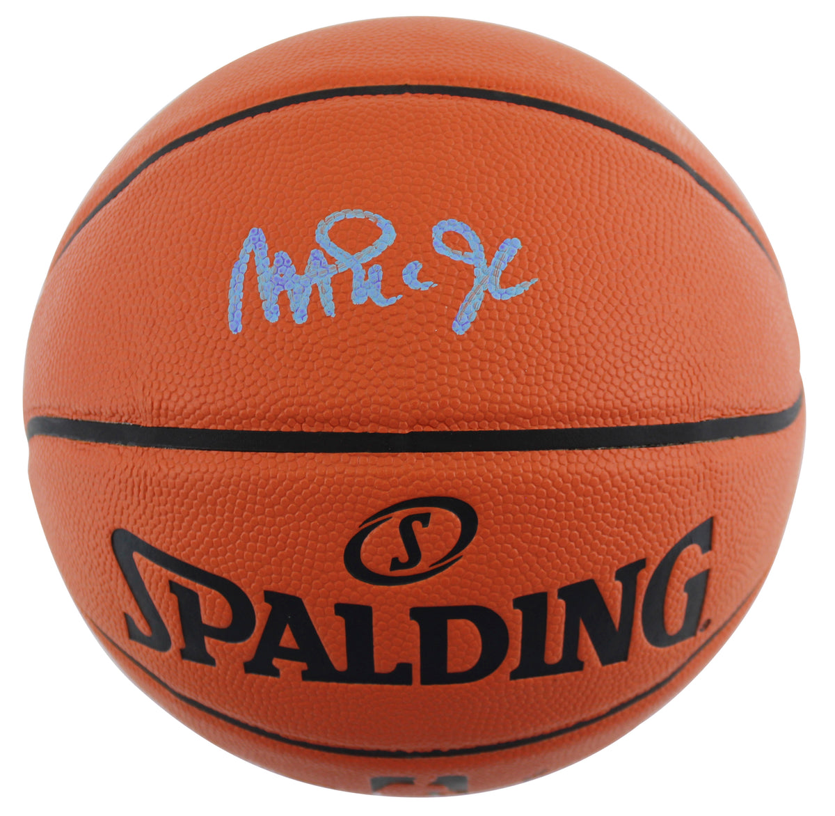 Lakers Magic Johnson Signed Spalding Basketball w/ Purple Signature BAS Witness