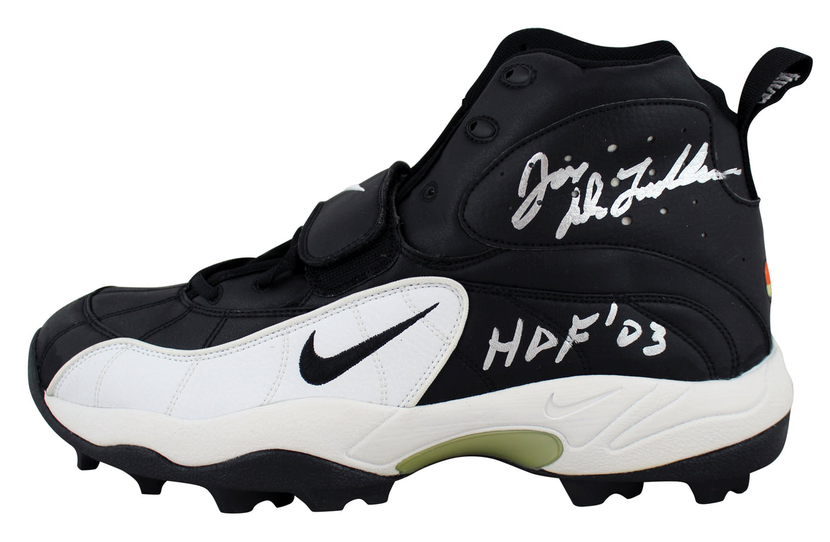 Bills Joe DeLamielleure "HOF 03" Signed Nike Air Pro Shark Stove Cleat BAS Wit