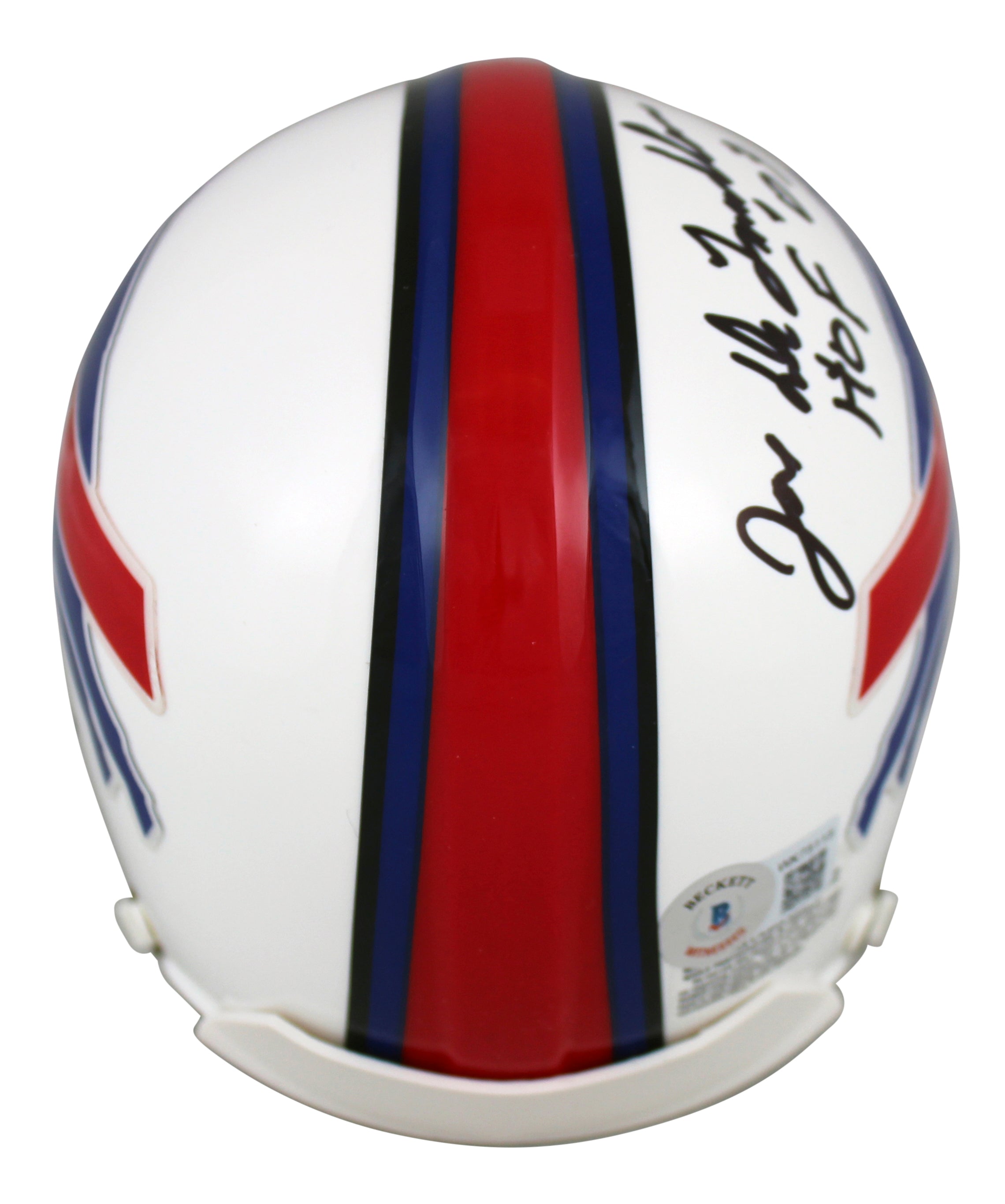Bills Joe DeLamielleure "HOF 03" Authentic Signed White Rep Mini Helmet BAS Wit