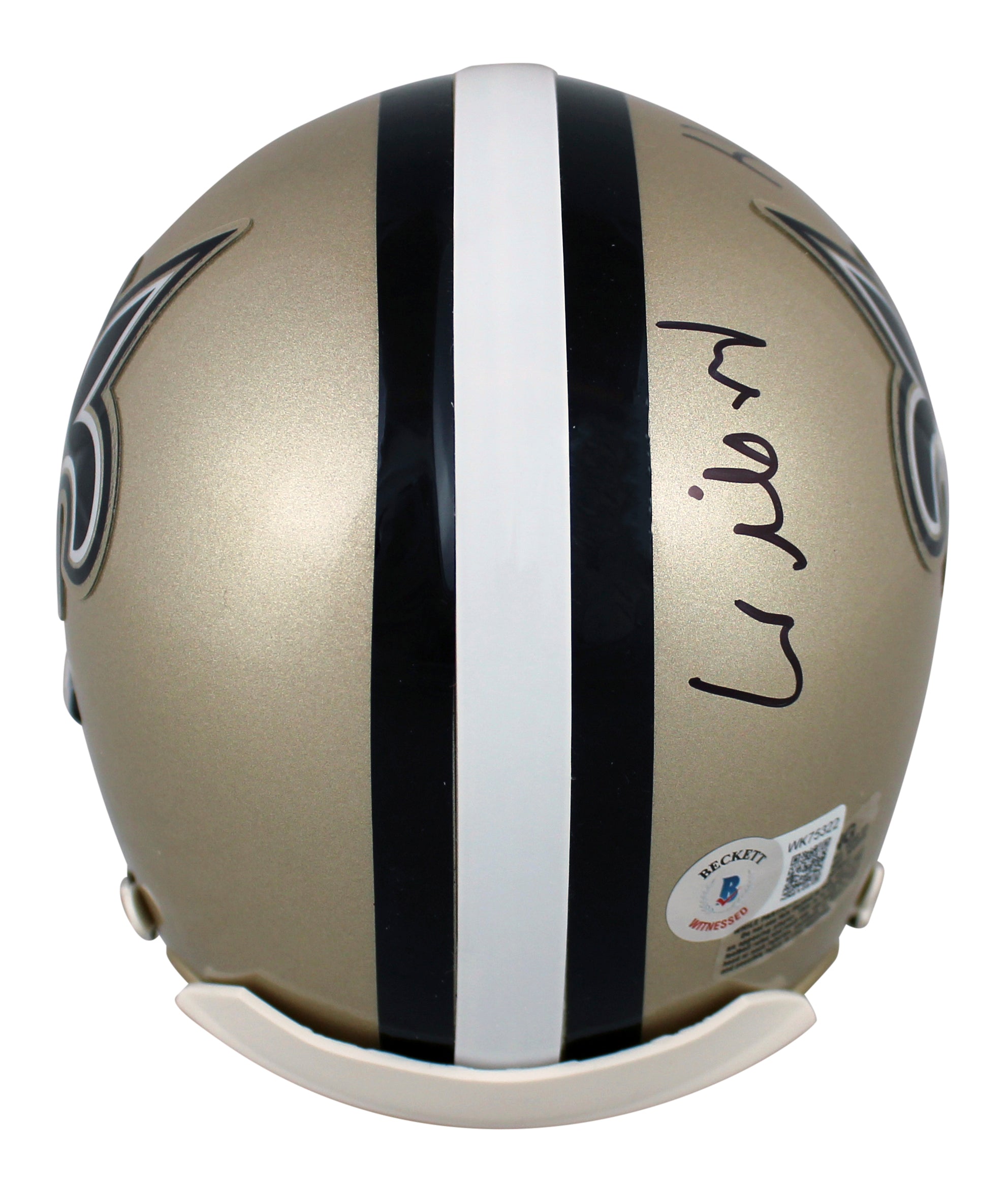 Saints Willie Roaf "HOF 12" Authentic Signed Rep Mini Helmet BAS Witnessed