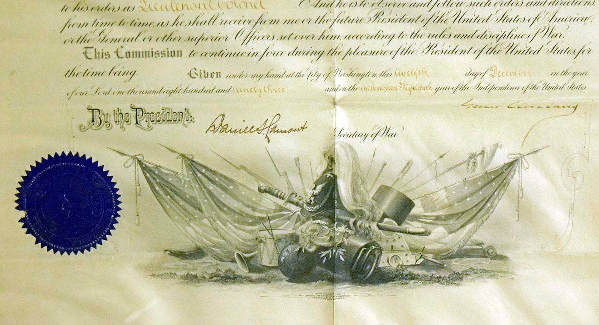 Grover Cleveland Signed & Framed 15.5x19 1893 Military Appointment JSA #XX11830