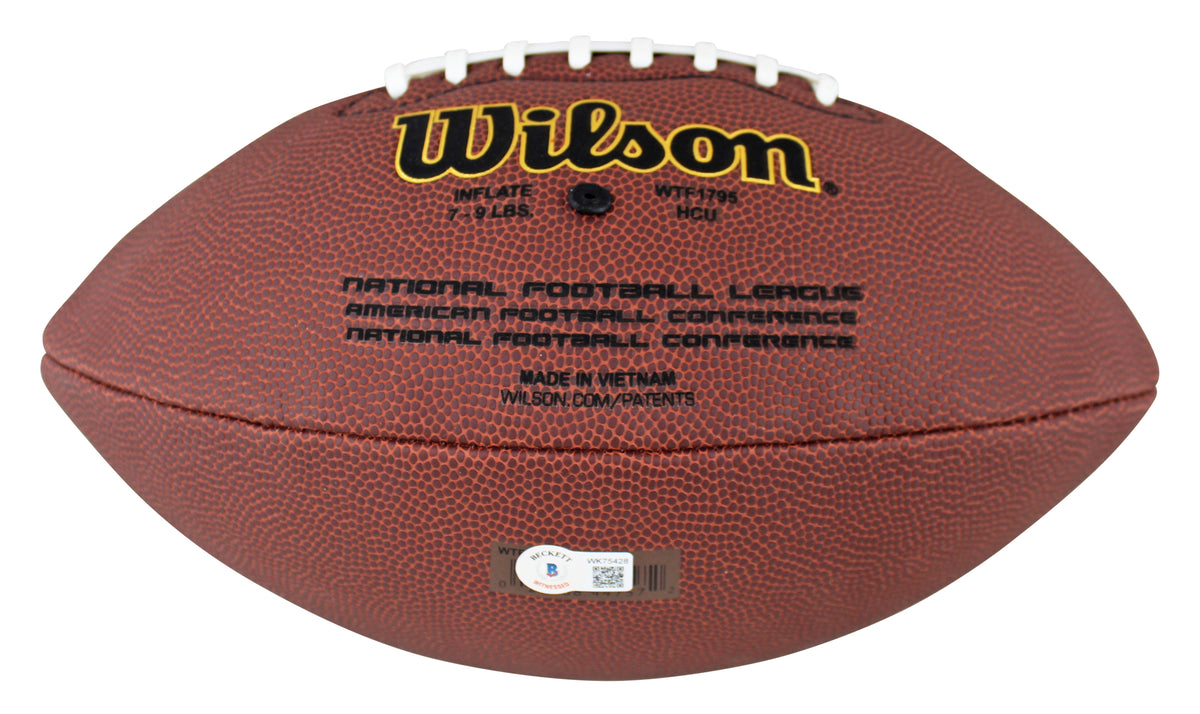 Bears Roquan Smith Authentic Signed Wilson Super Grip Nfl Football BAS Witnessed