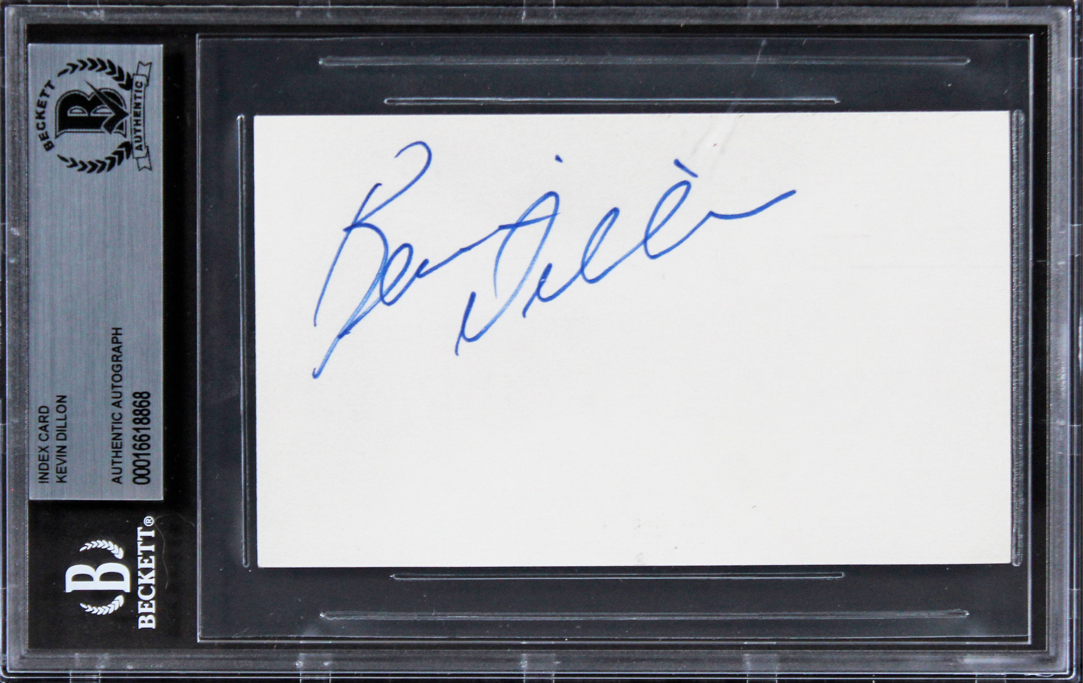 Kevin Dillon Entourage Authentic Signed 3x5 Index Card w/ Blue Sig BAS Slabbed 2