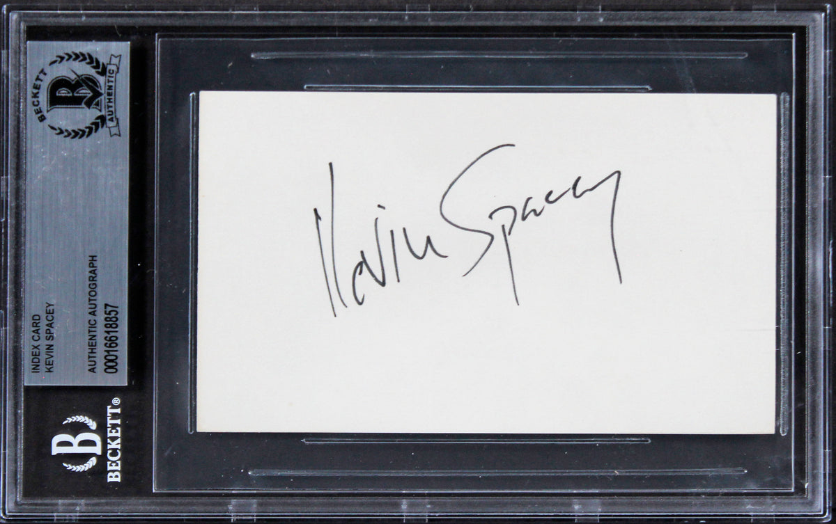 Kevin Spacey The Usual Suspects Authentic Signed 3x5 Index Card BAS Slabbed 3