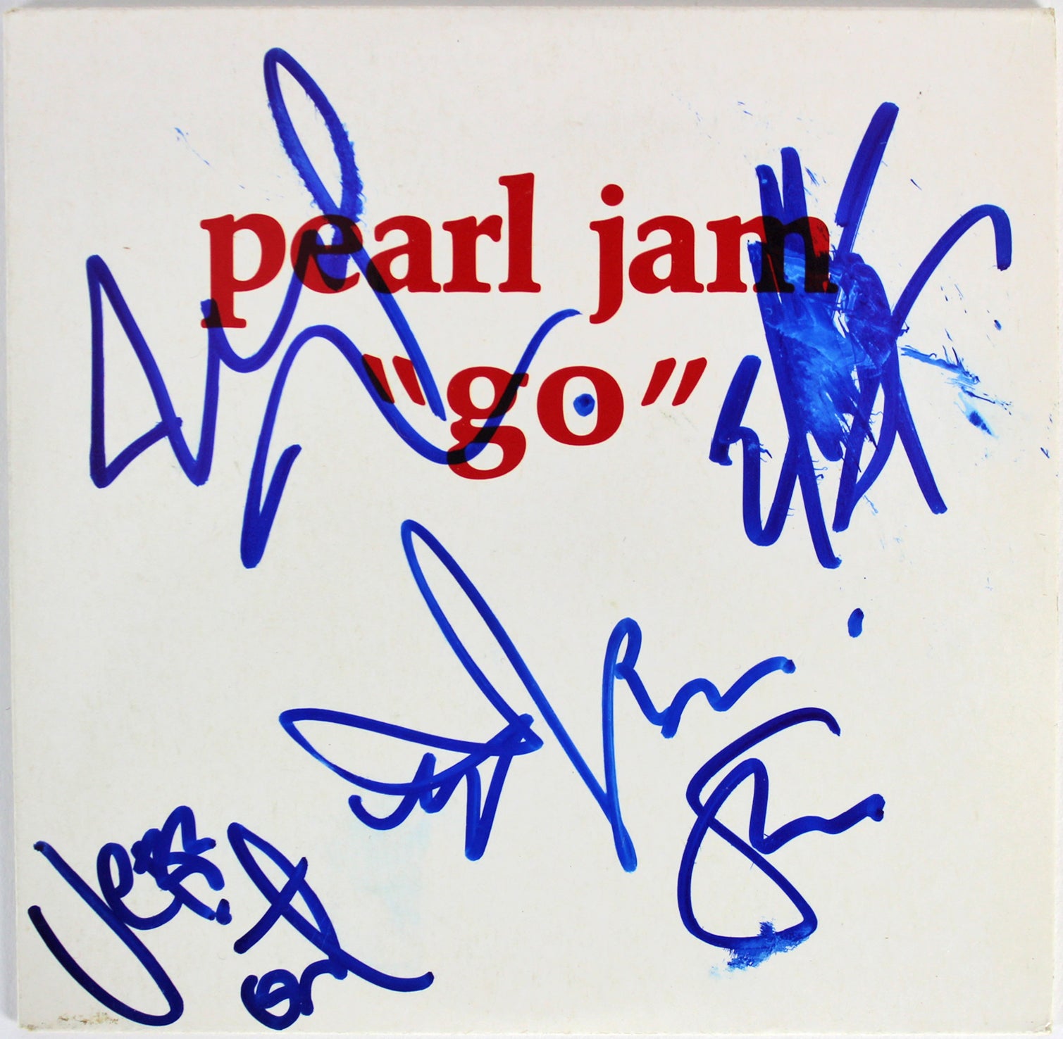 Pearl Jam (5) Vedder, McCready, Gossard +2  Signed Promo Cd Cover BAS #A85998