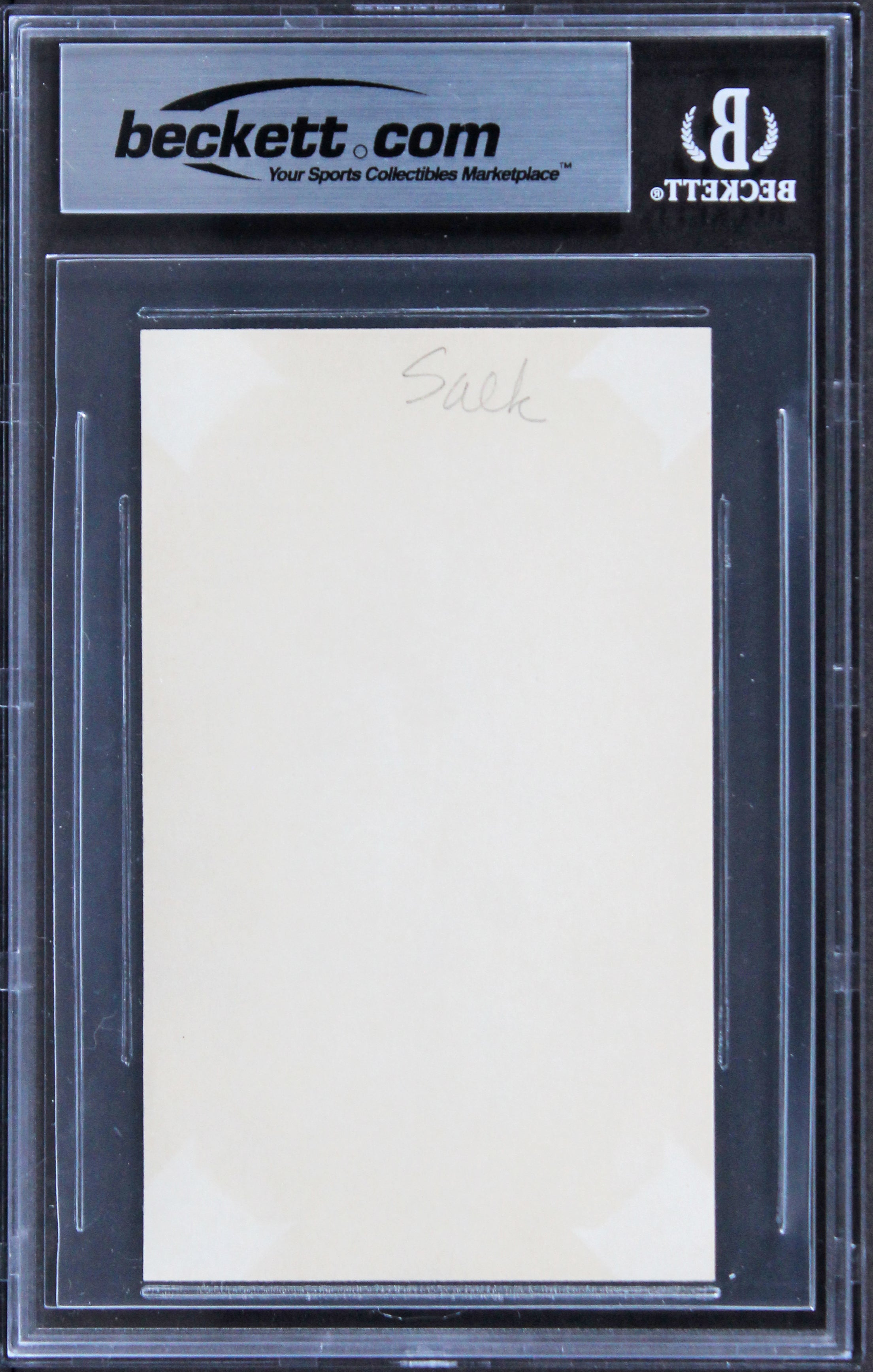 Jonas Salk Authentic Signed 3x5 Index Card Autographed BAS Slabbed