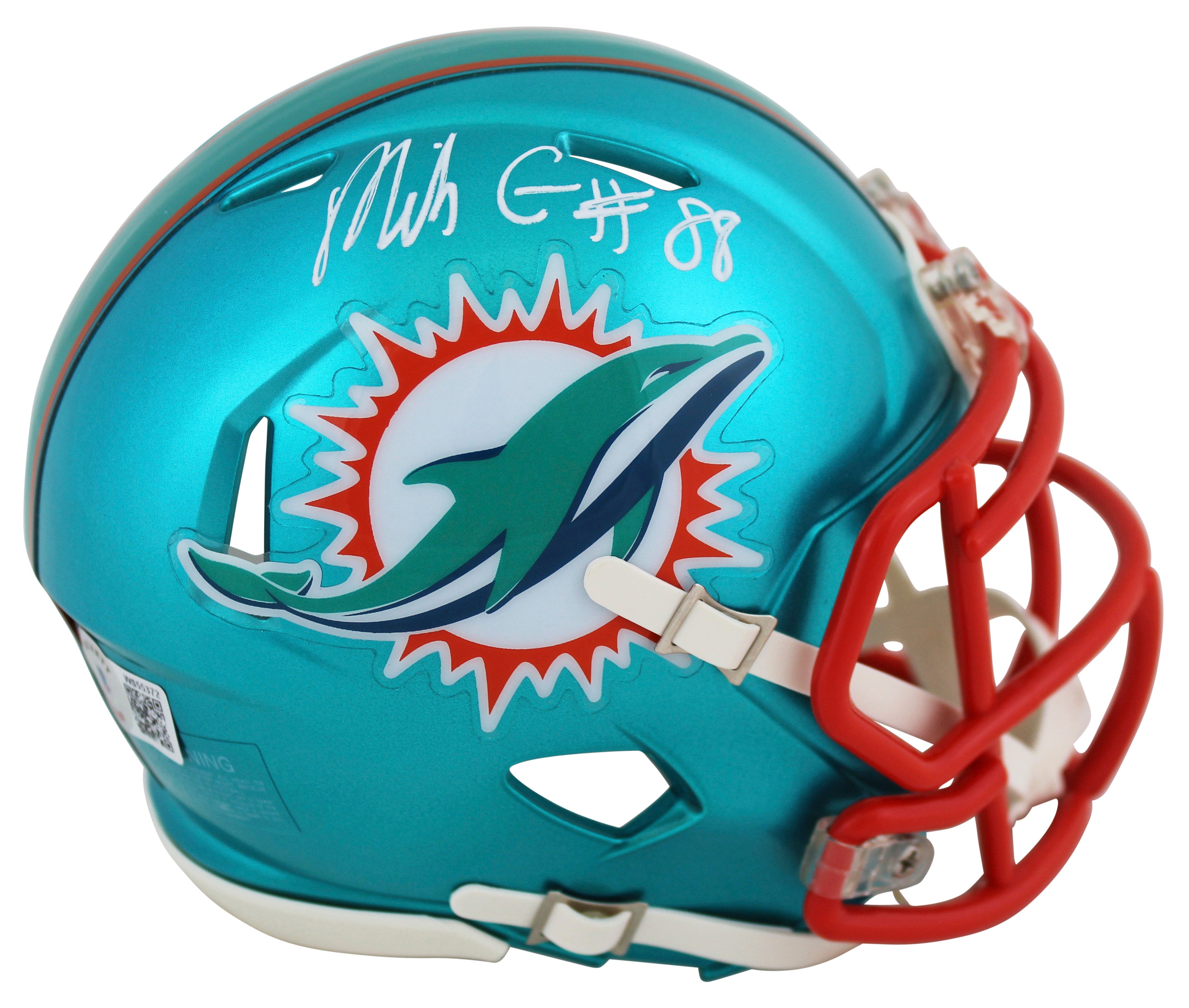 Dolphins Mike Gesicki Authentic Signed Flash Speed Mini Helmet BAS Witnessed