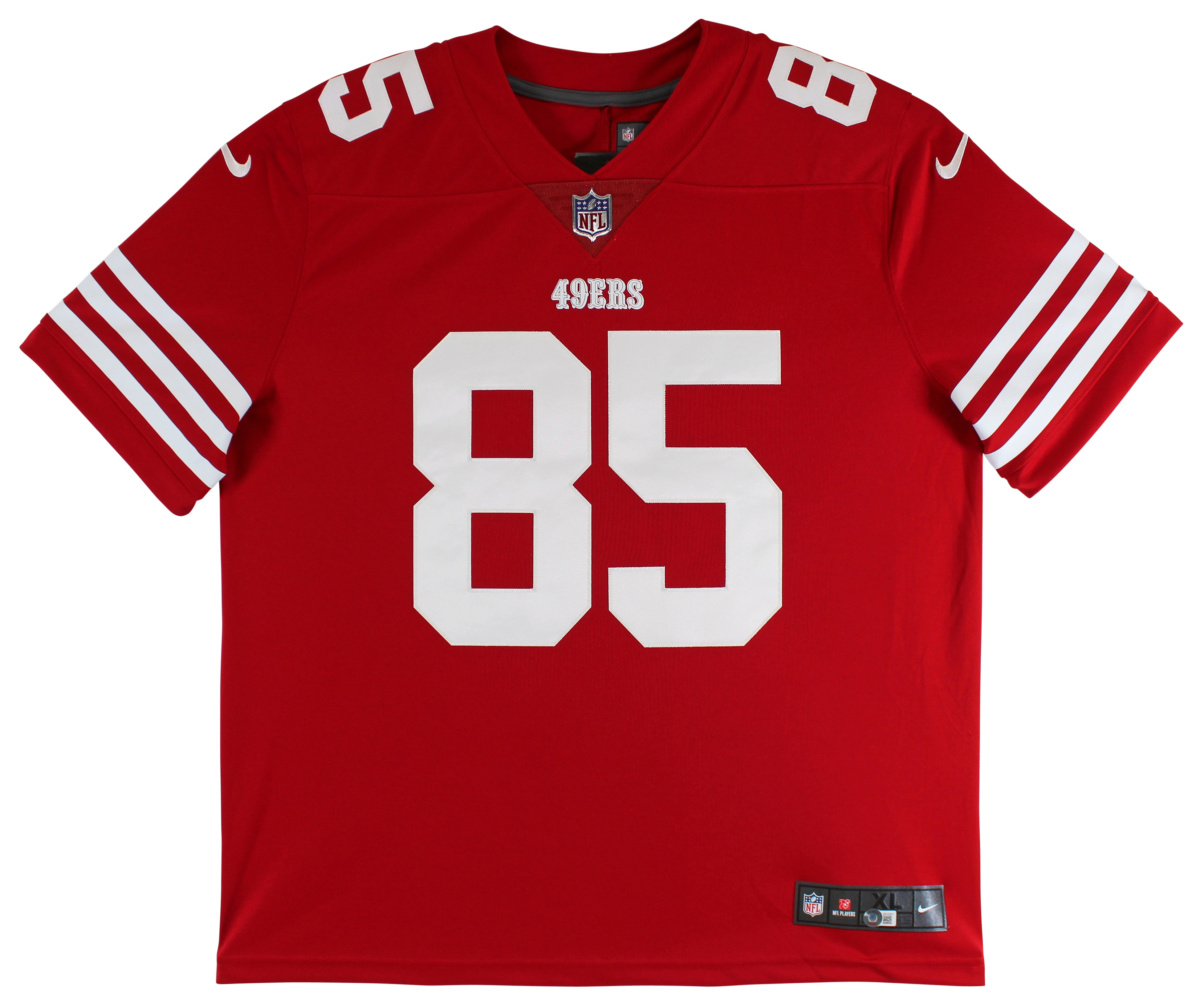 49ers George Kittle Authentic Signed Red Nike Elite Jersey BAS Witnessed