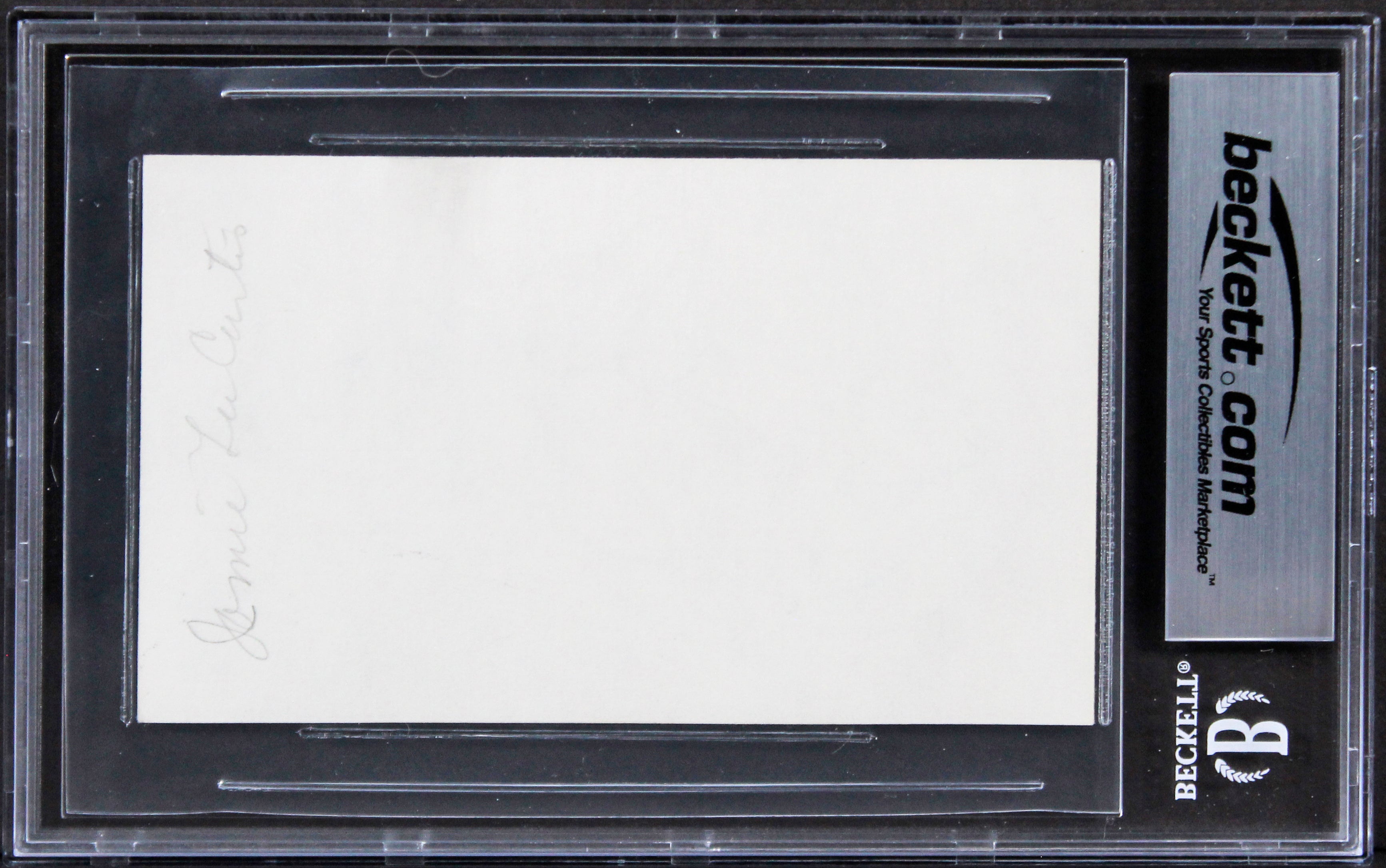 Jamie Lee Curtis Halloween Authentic Signed 3x5 Index Card BAS Slabbed