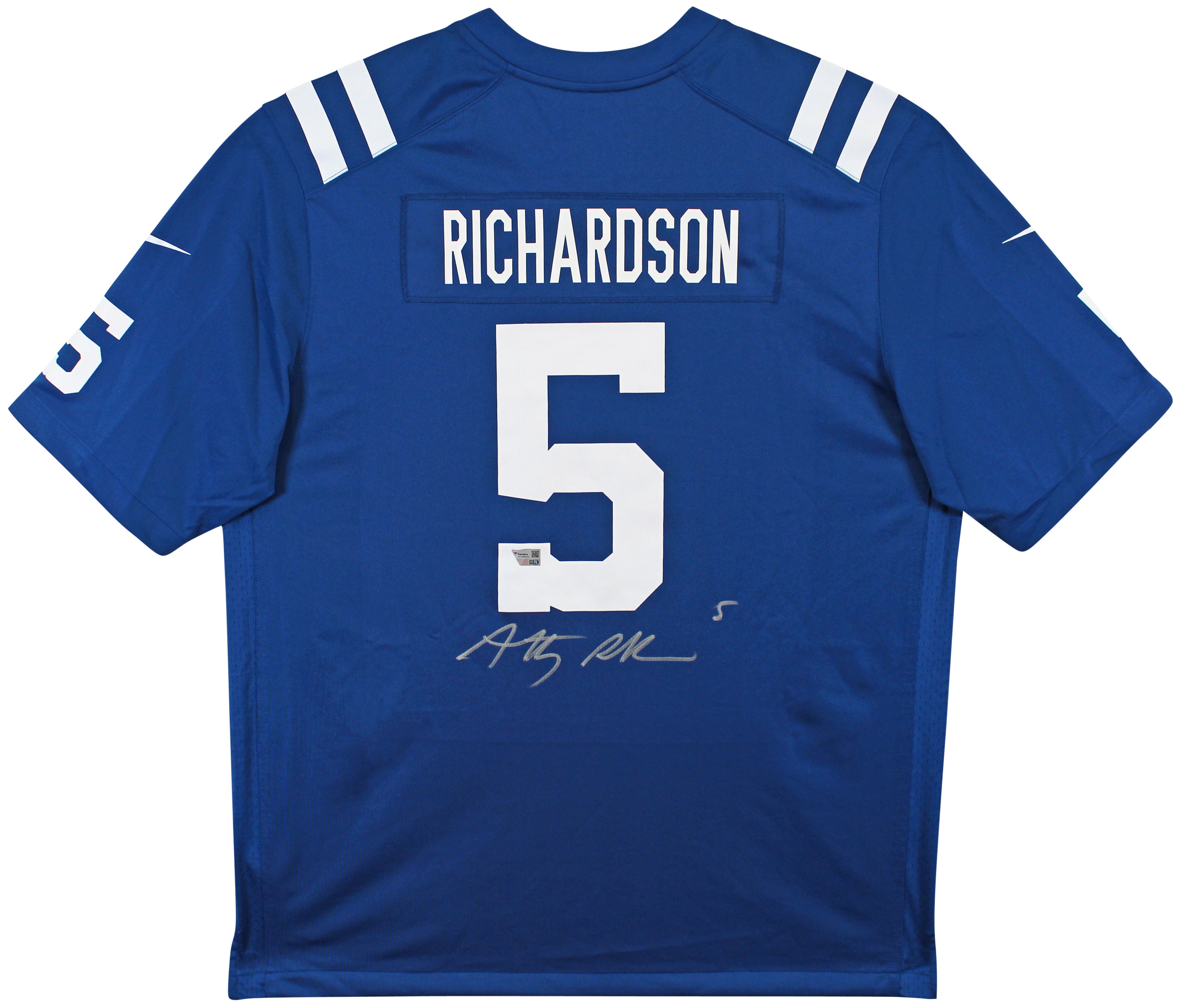 Colts Anthony Richardson Authentic Signed Blue Nike Game Jersey Fanatics