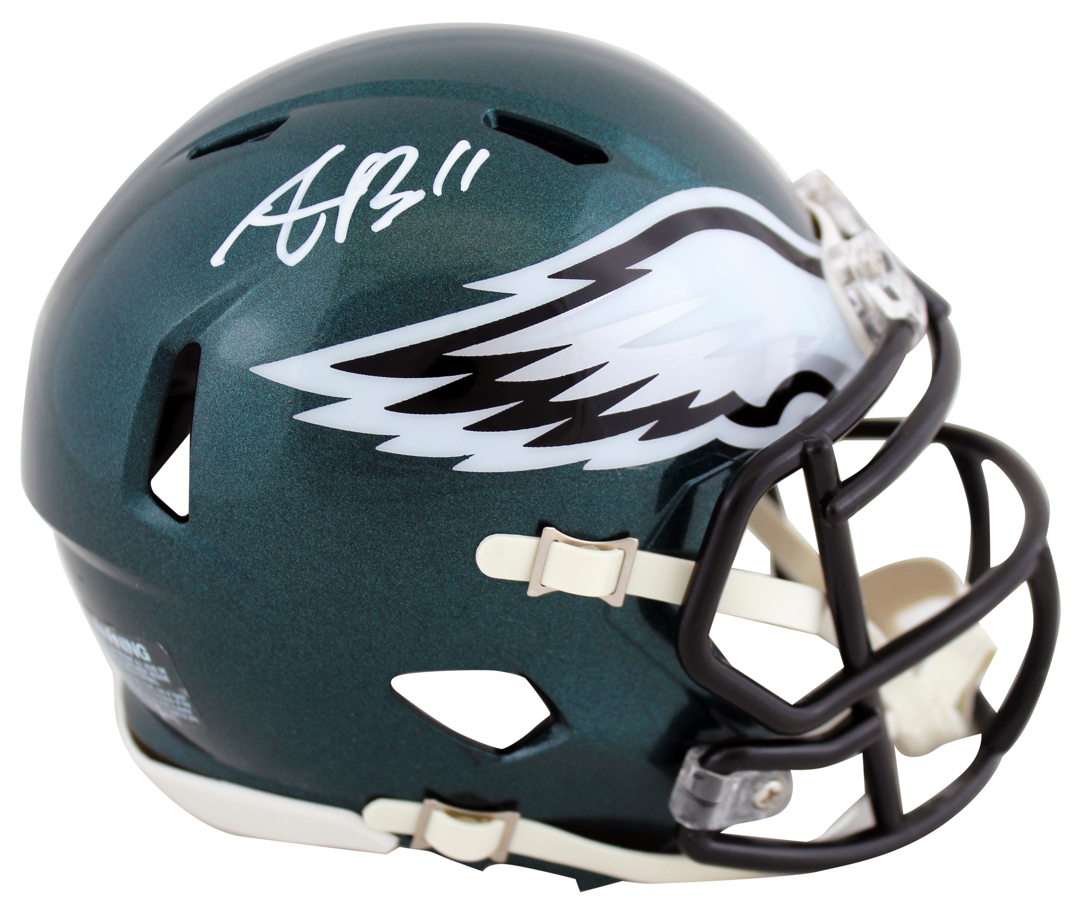 Eagles A.J. Brown Authentic Signed Speed Mini Helmet Autographed BAS Witnessed