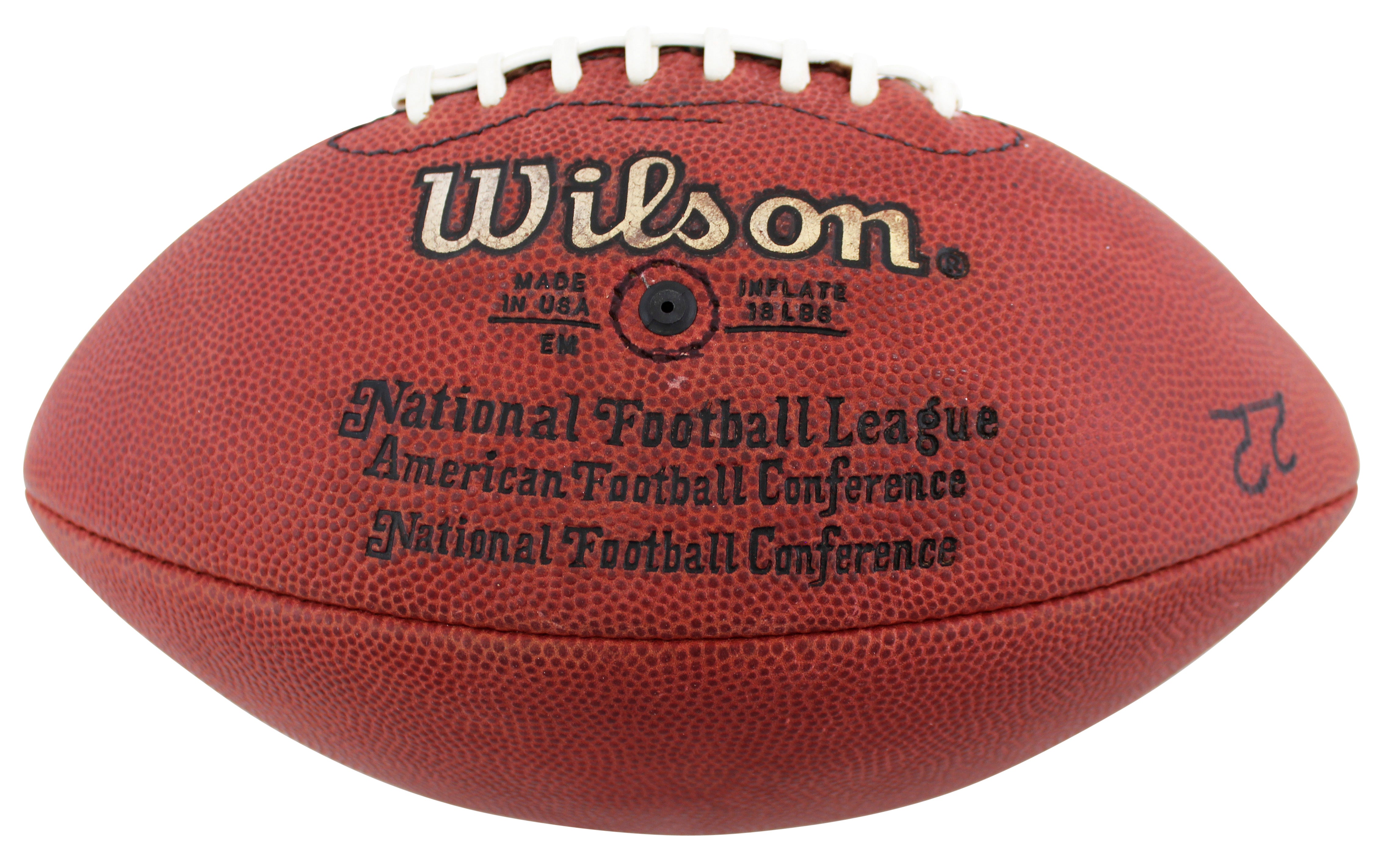 Cowboys Emmitt Smith "TD #23 - 12/22/1991" Signed GU Football BAS & Prova LOA