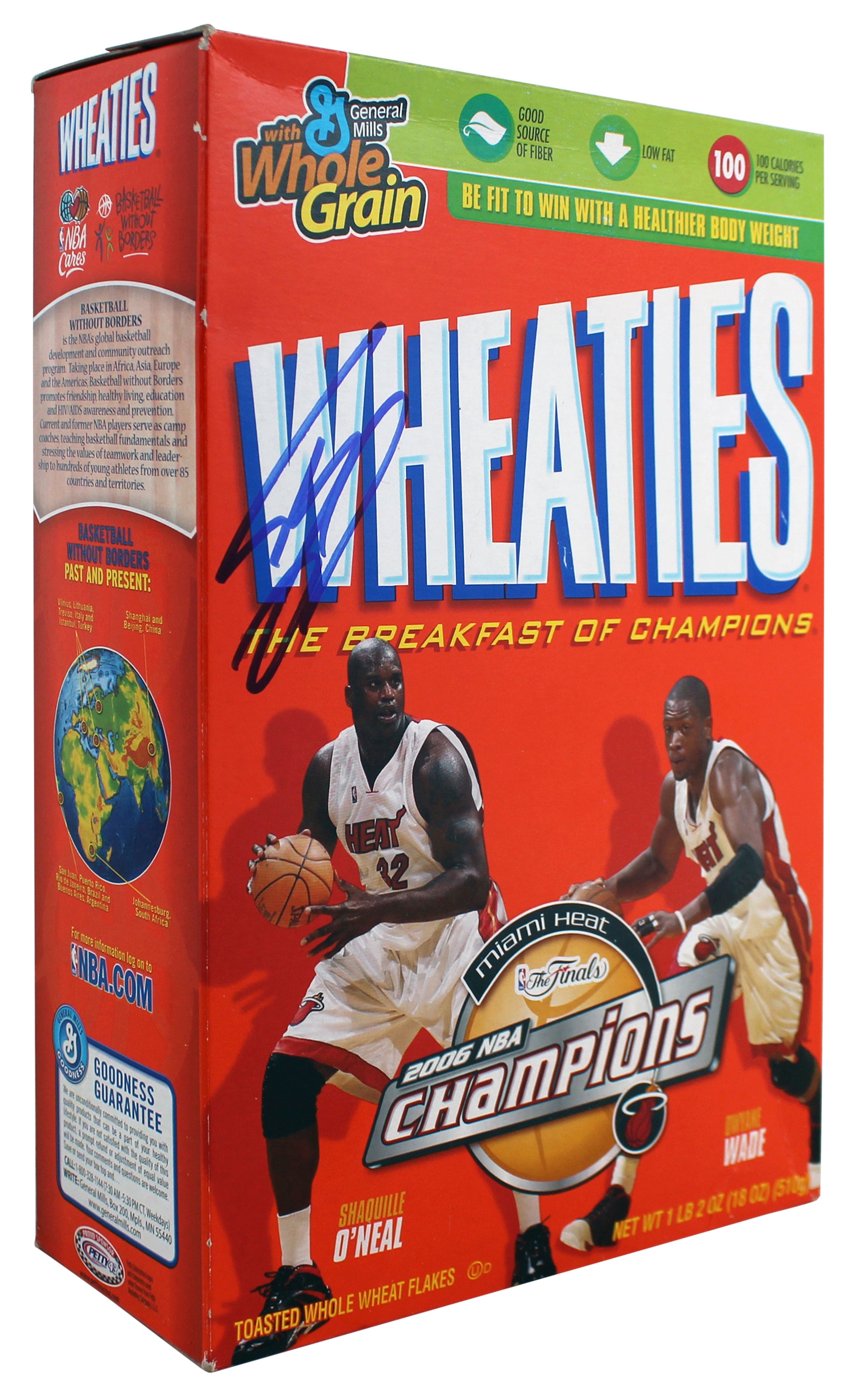 Heat Shaquille O'Neal Authentic Signed Wheaties Box BAS Witnessed