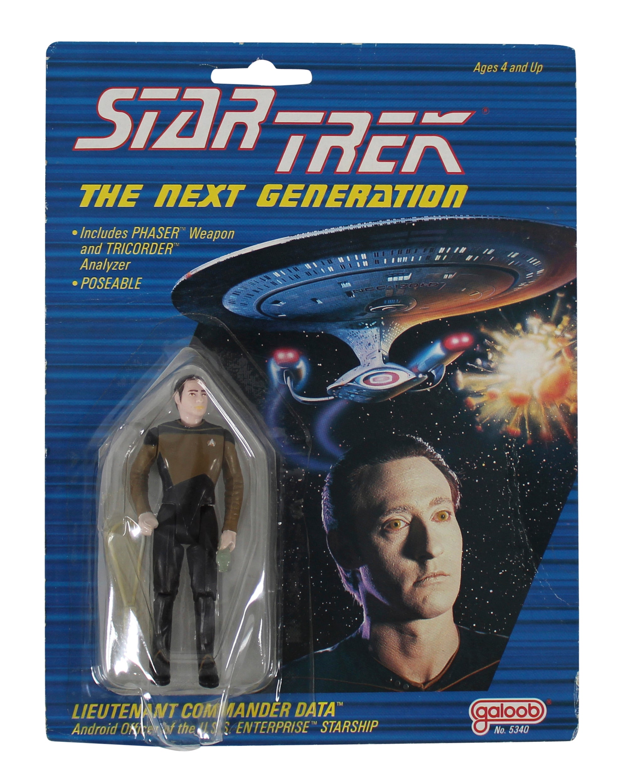 1988 Star Trek The Next Generation Galoob Action Figure Set (6) Un-signed
