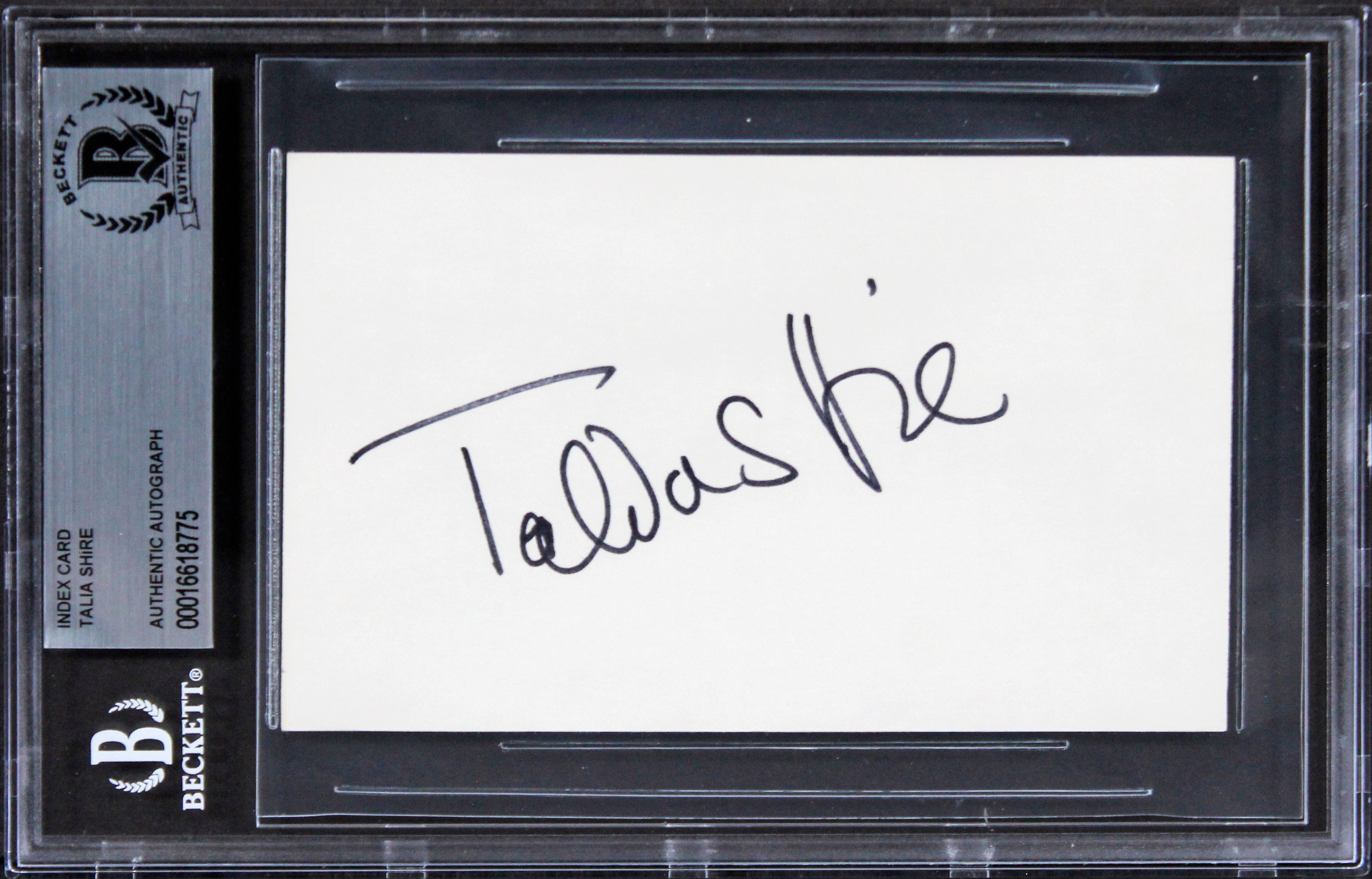 Talia Shire Rocky Authentic Signed 3x5 Index Card Autographed BAS Slabbed 2