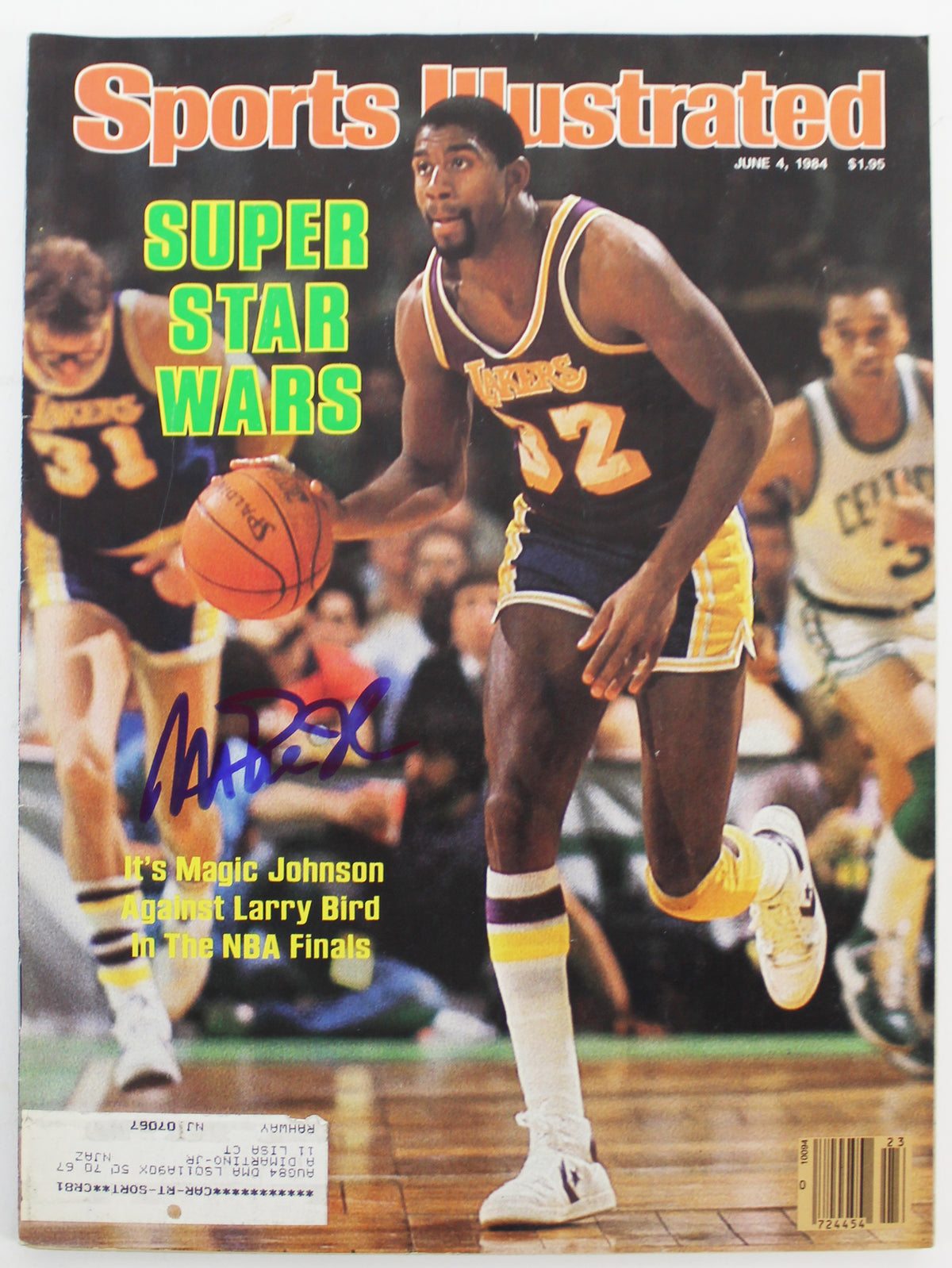 Lakers Magic Johnson Signed June 1984 Sports Illustrated Magazine BAS #MJ07993