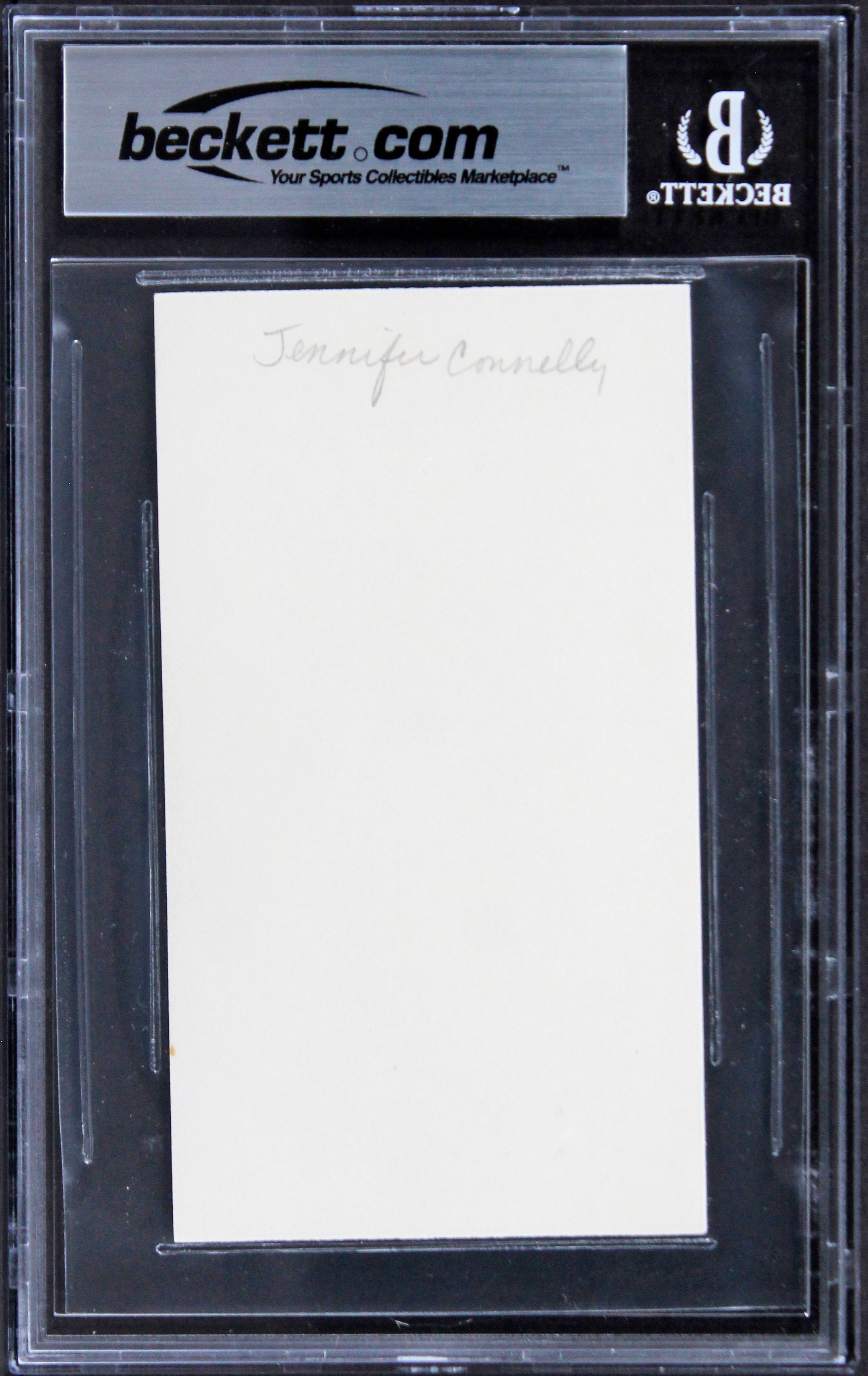 Jennifer Connelly Top Gun Maverick "Love" Signed 3x5 Index Card BAS Slabbed