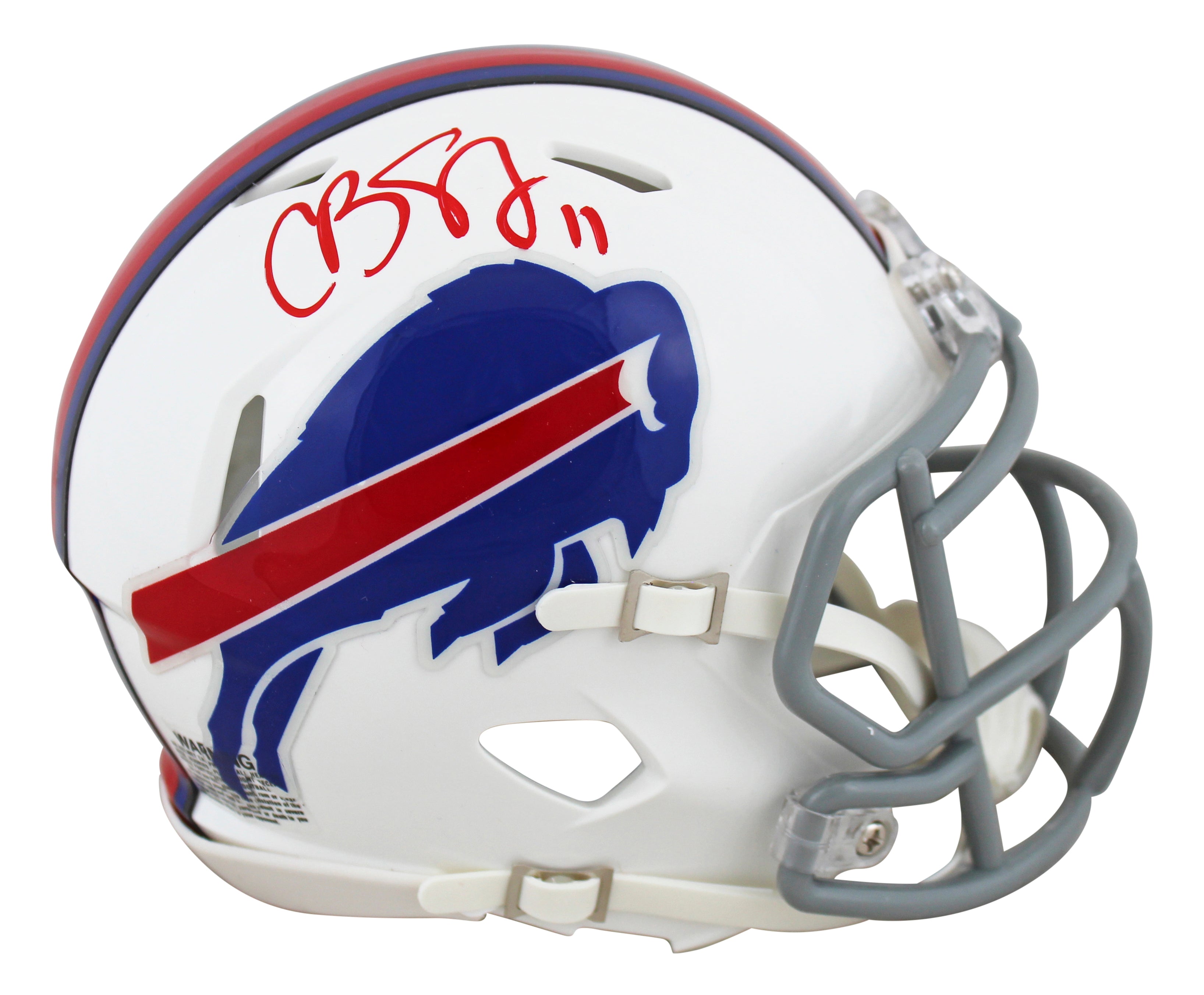 Bills Cole Beasley Authentic Signed Speed Mini Helmet Autographed BAS Witnessed