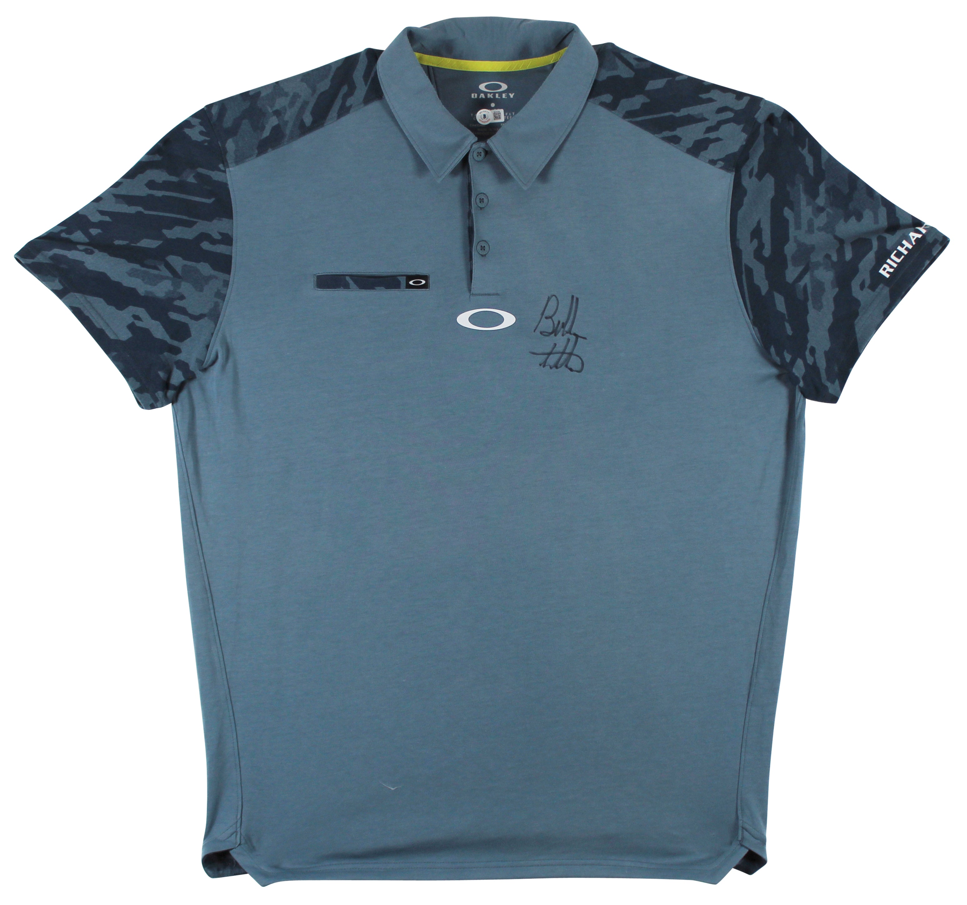 Bubba Watson Authentic Signed Blue Oakley Polo Shirt Autographed BAS #BL91259