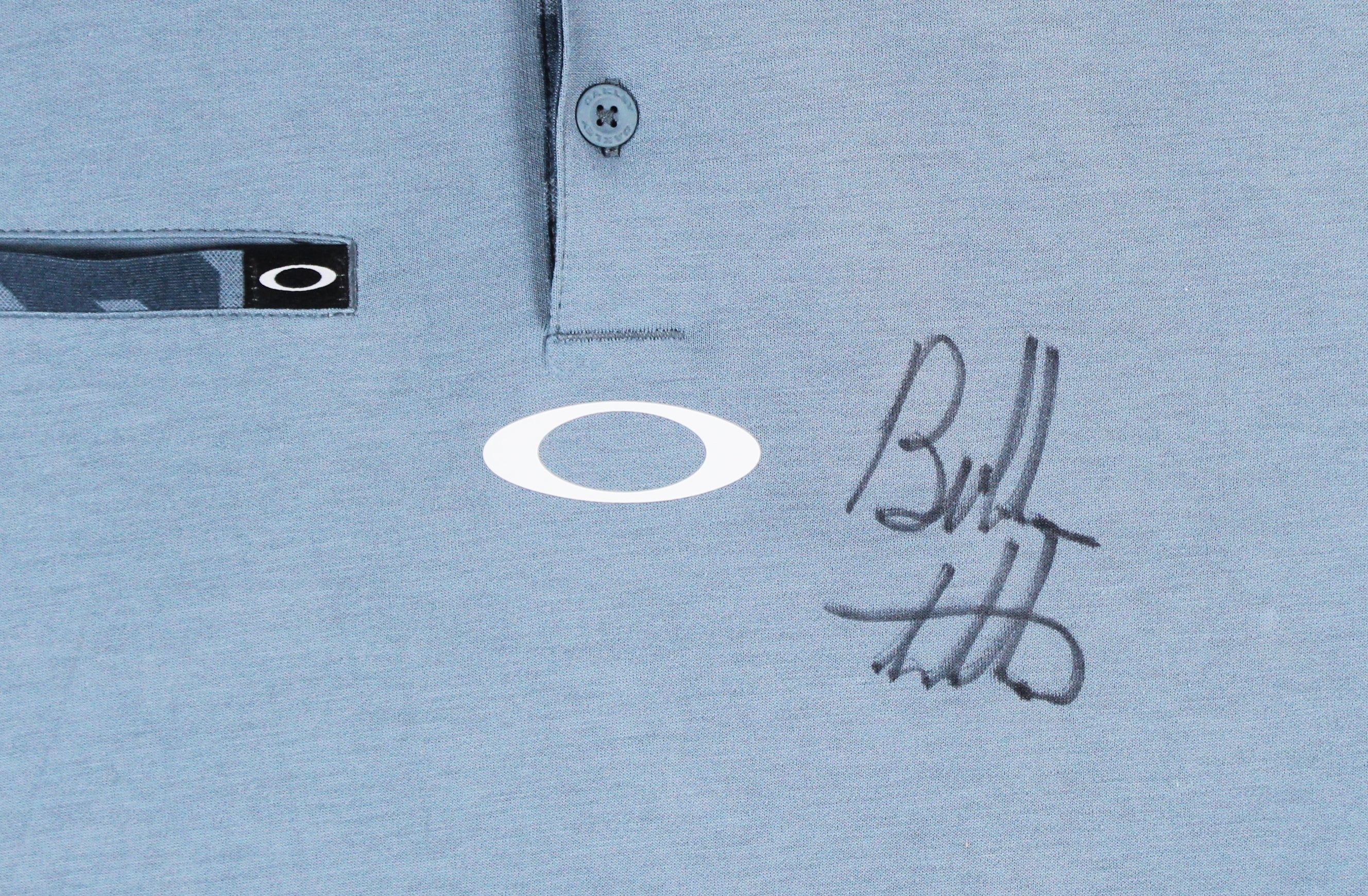 Bubba Watson Authentic Signed Blue Oakley Polo Shirt Autographed BAS #BL91259