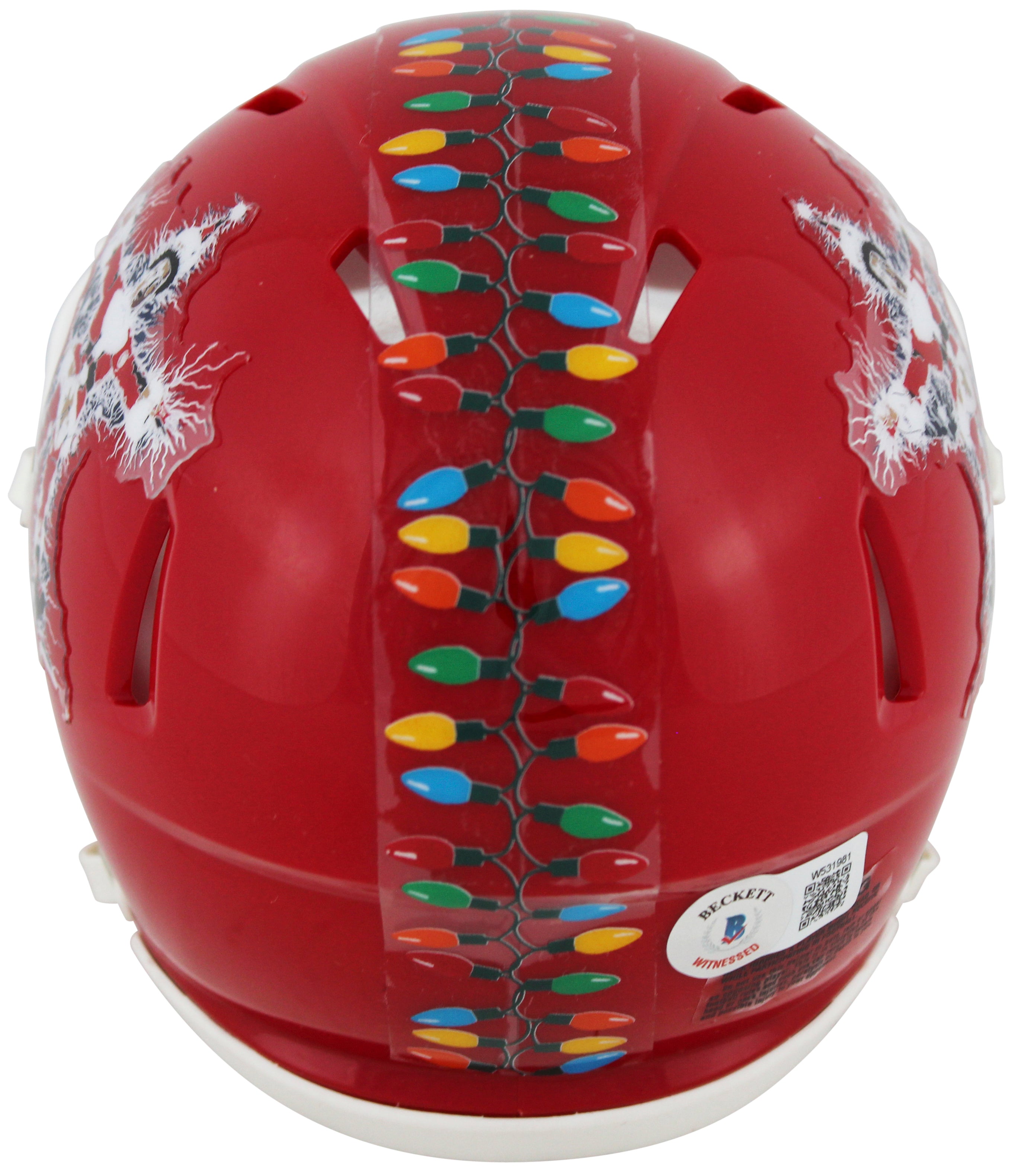 Chevy Chase Christmas Vacation Signed Red Speed Mini Helmet BAS Witnessed