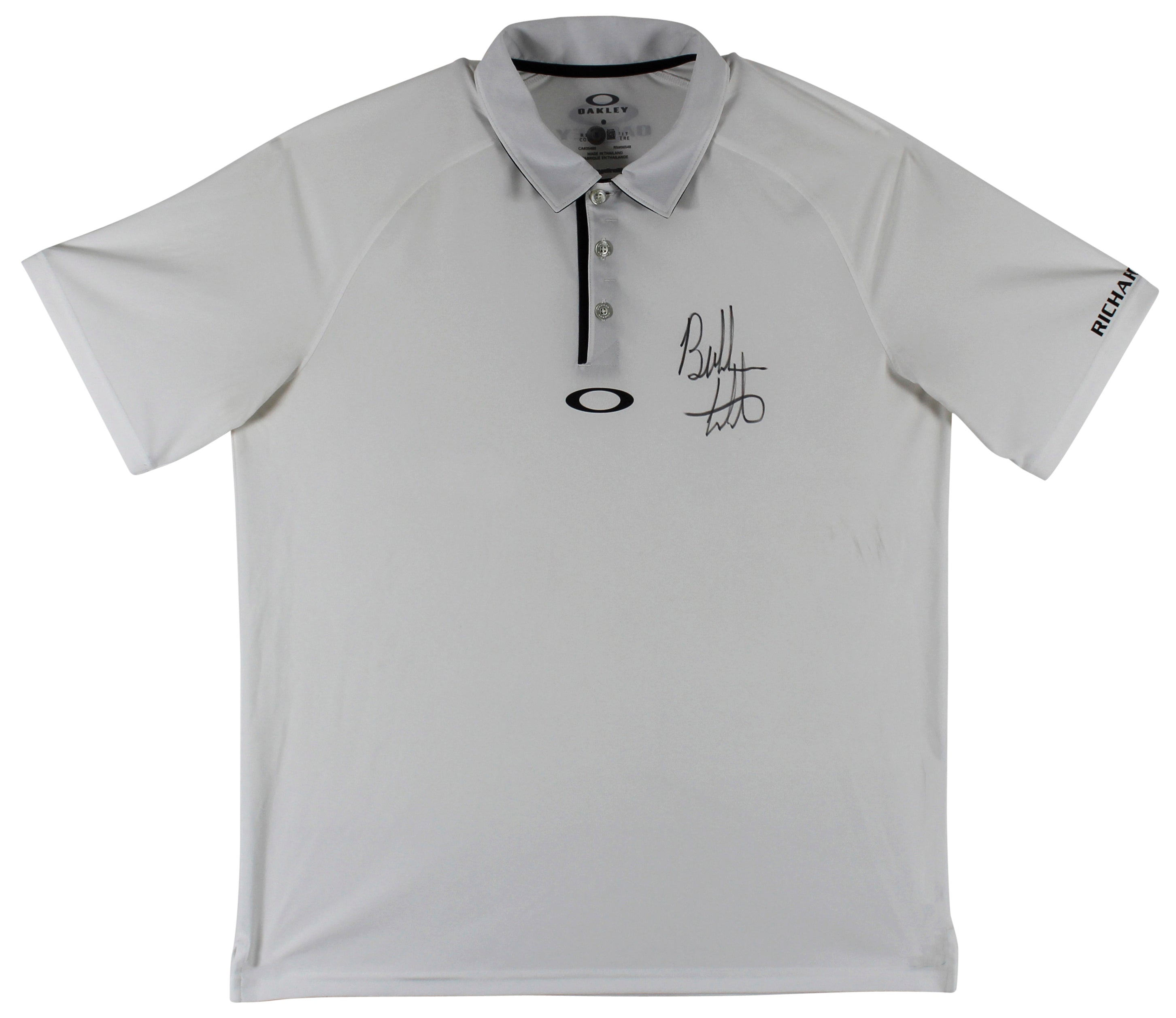 Bubba Watson Authentic Signed Grey Oakley Polo Shirt Autographed BAS #BL91258