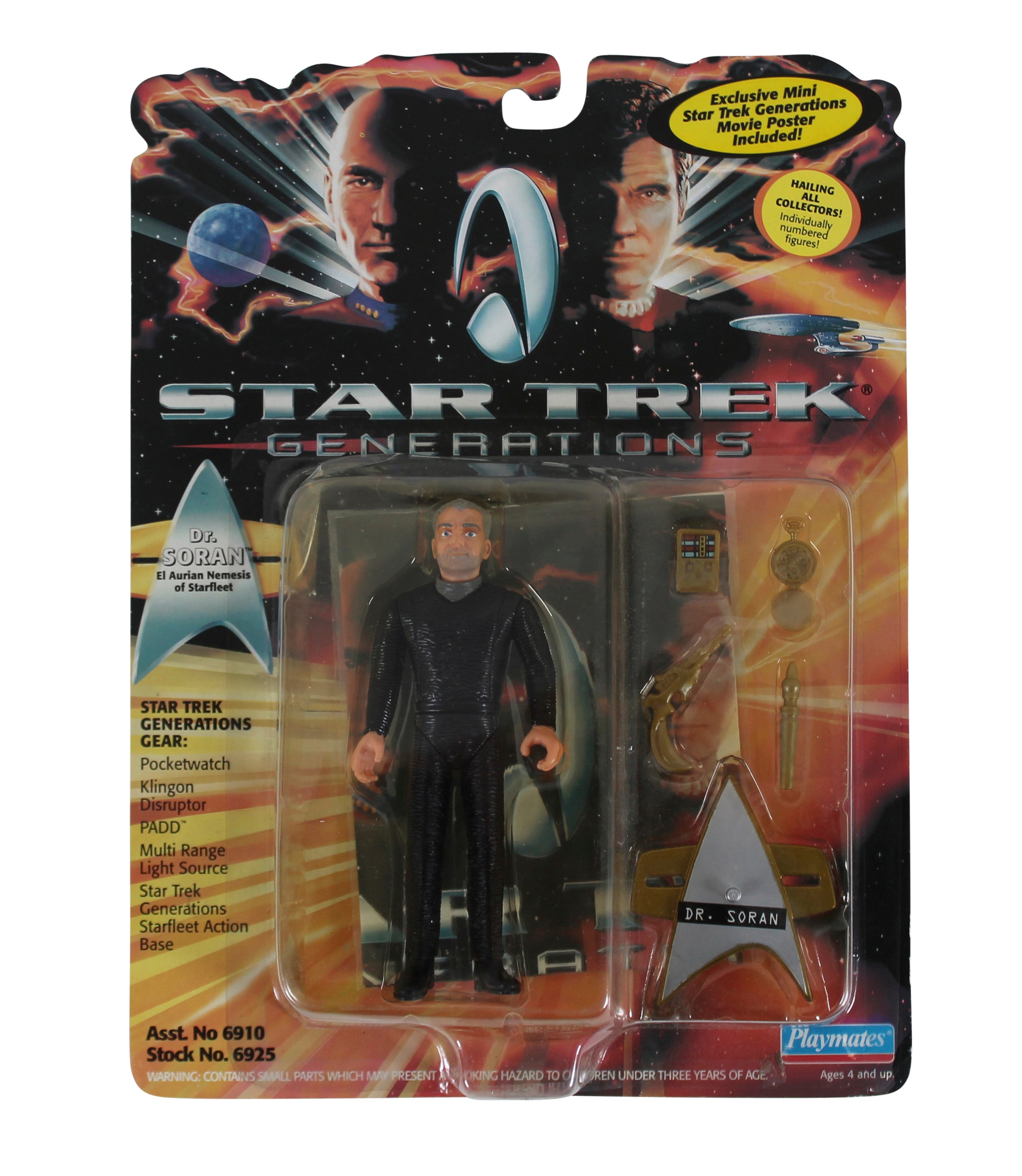 1994 Star Trek Generations Playmates Action Figure Set (5) Un-signed