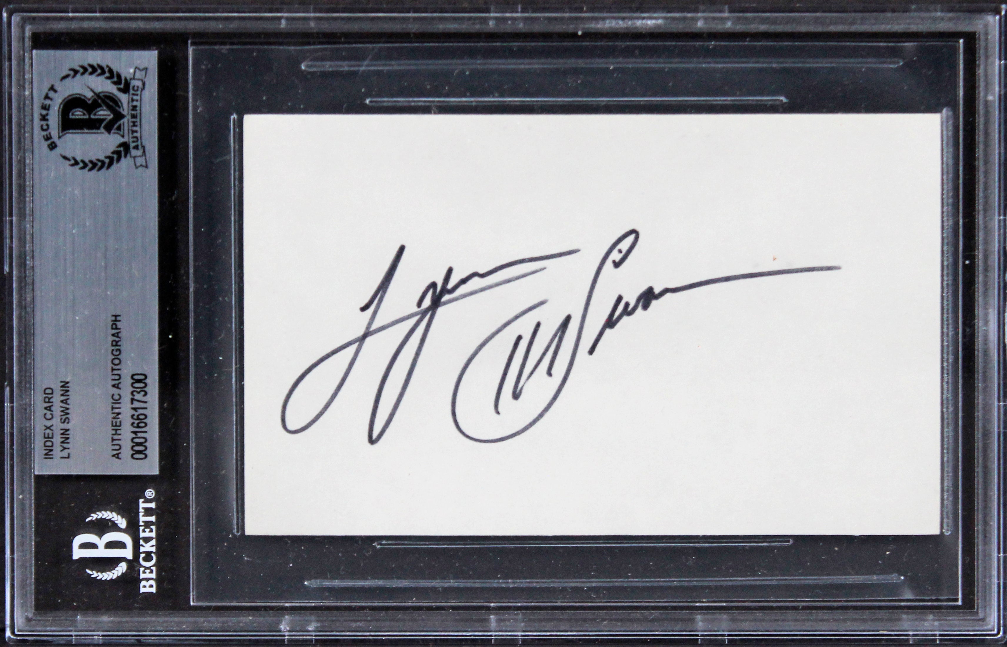 Steelers Lynn Swann Authentic Signed 3x5 Index Card Autographed BAS Slabbed