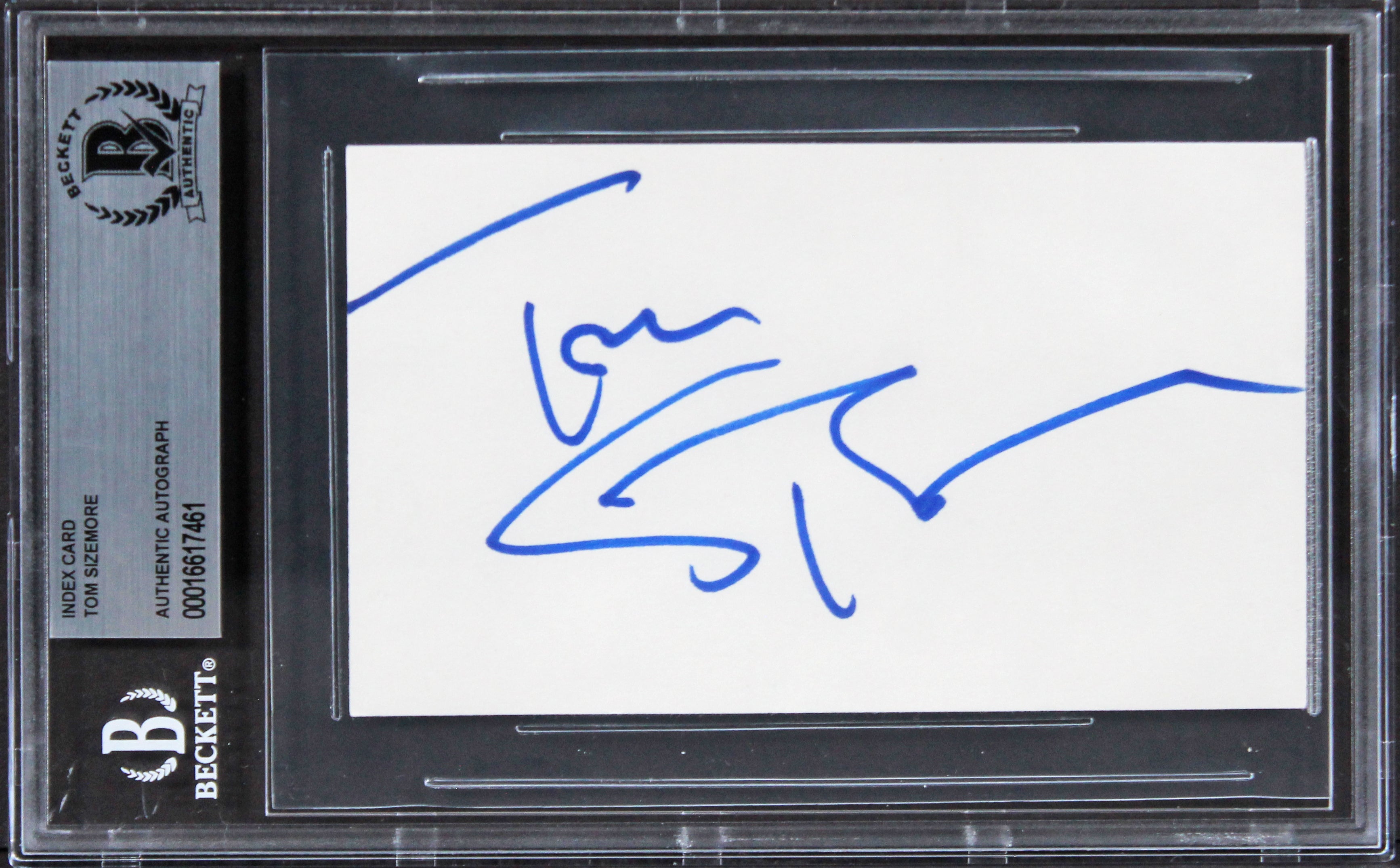 Tom Sizemore Saving Private Ryan Authentic Signed 3x5 Index Card BAS Slabbed 1