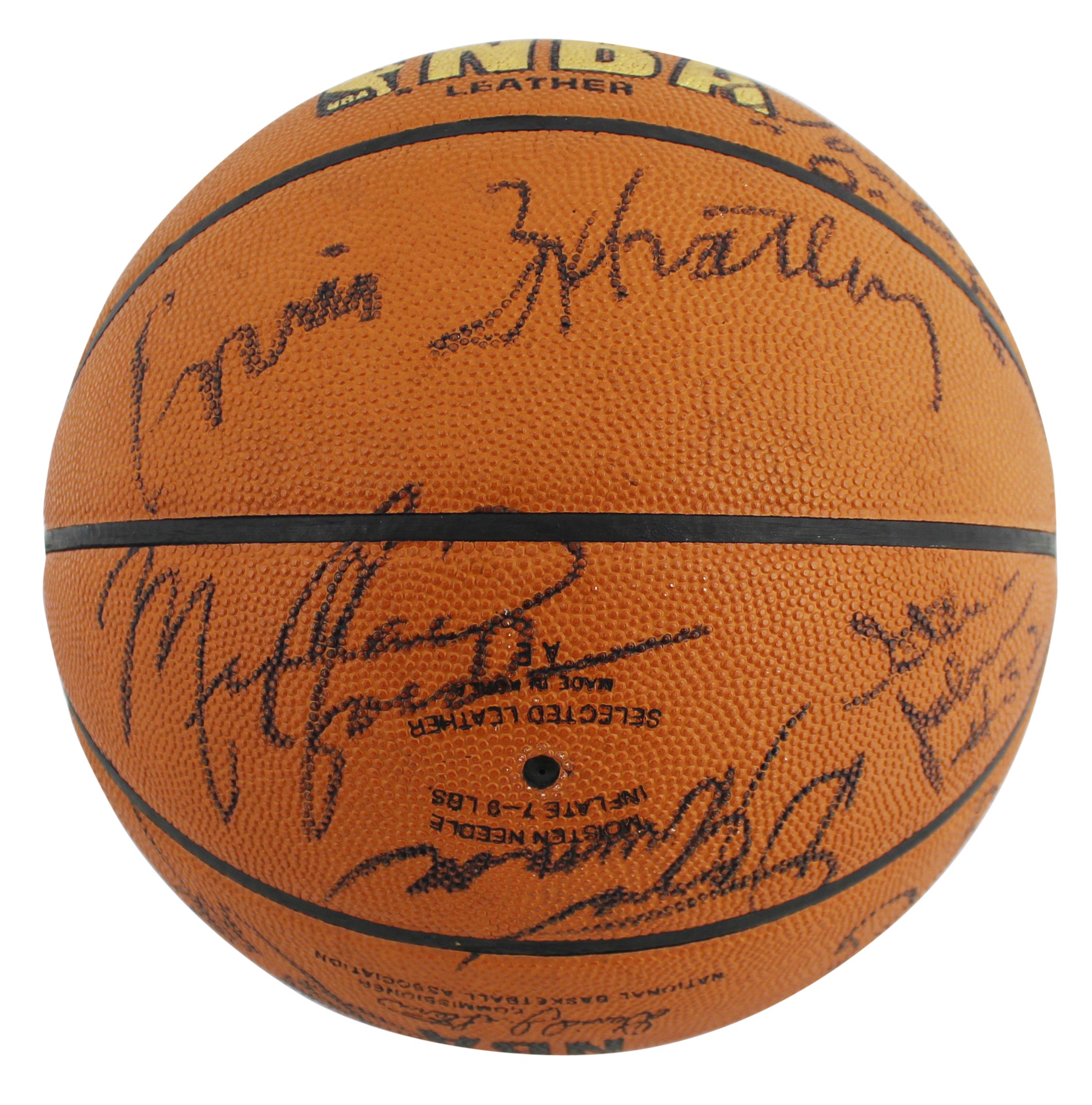 1984-85 Bulls (13) Jordan, Woolridge Signed Spalding Basketball PSA & JSA LOAs