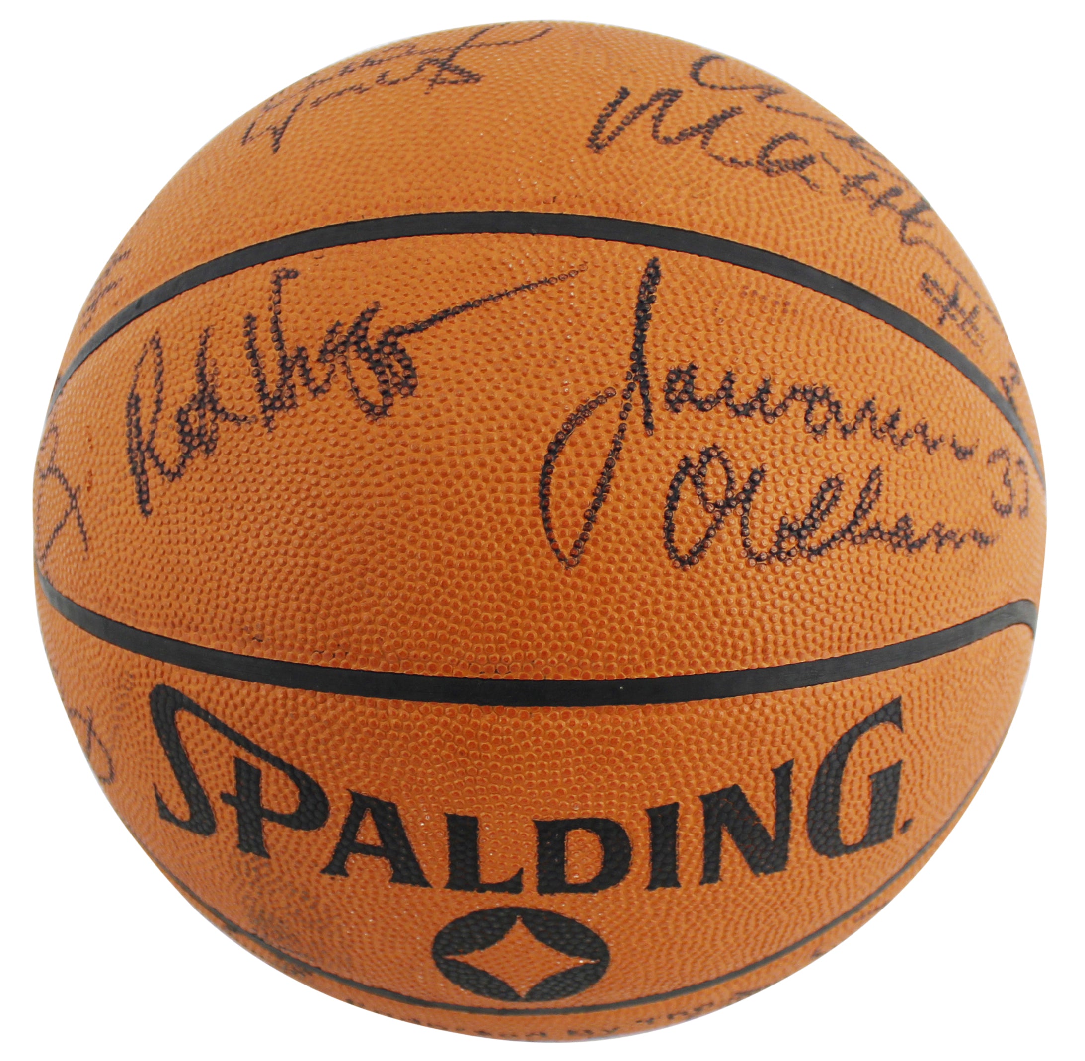 1984-85 Bulls (13) Jordan, Woolridge Signed Spalding Basketball PSA & JSA LOAs