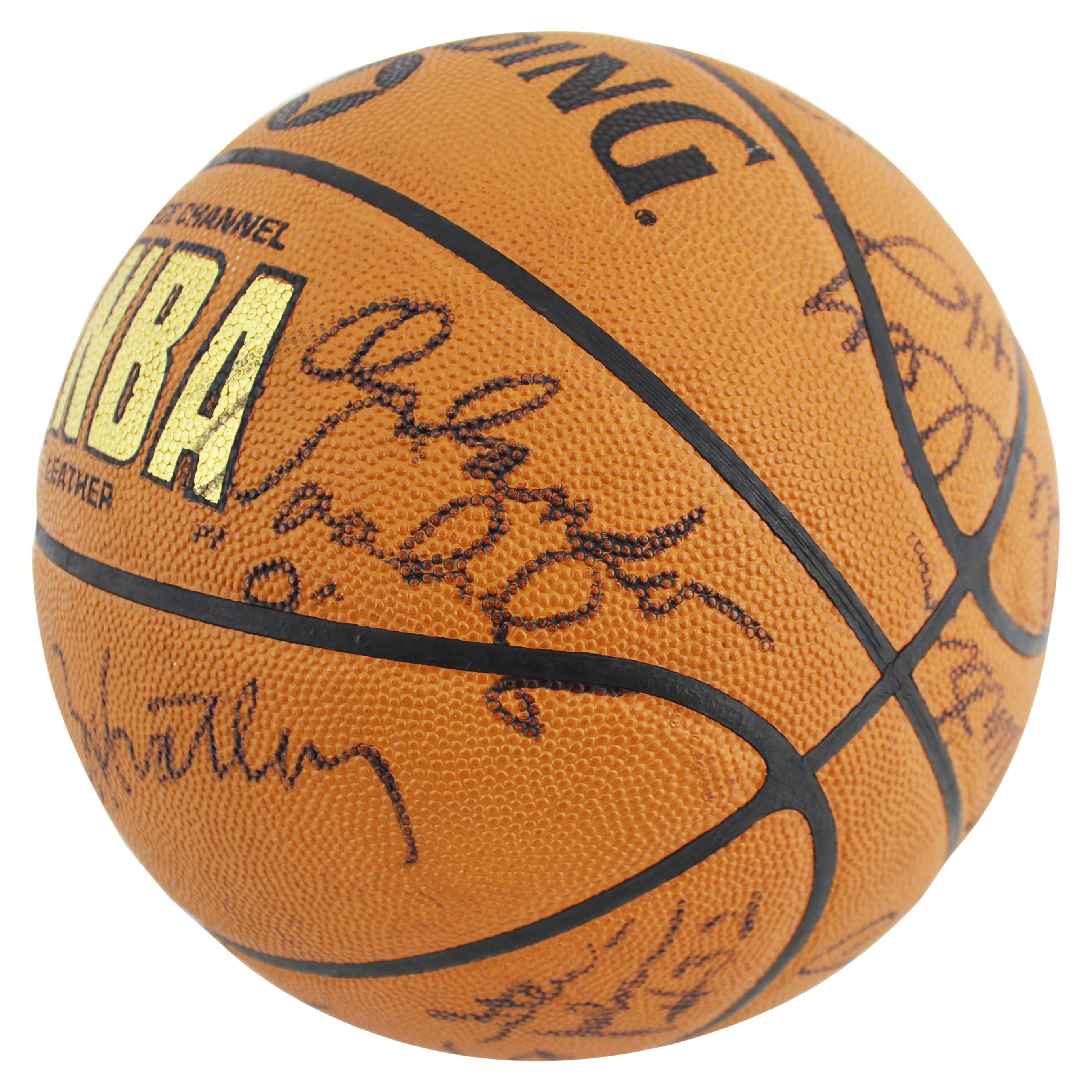 1984-85 Bulls (13) Jordan, Woolridge Signed Spalding Basketball PSA & JSA LOAs