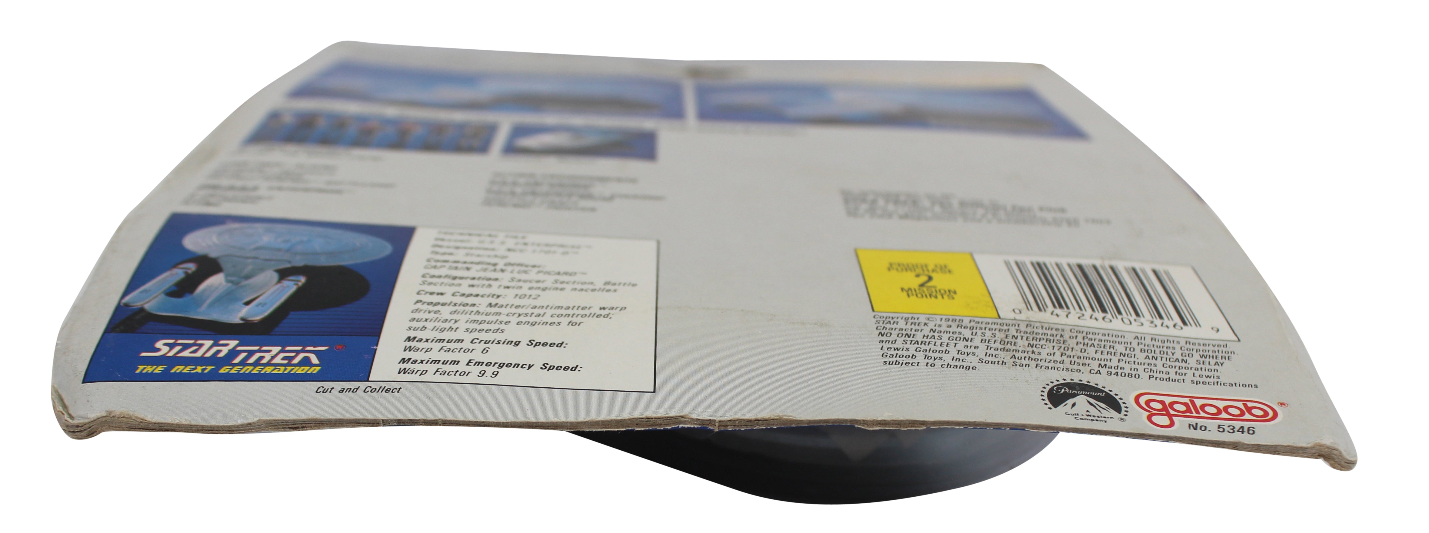 1988 Galoob U.S.S. Enterprise Starship Die-Cast Metal Replica Un-signed